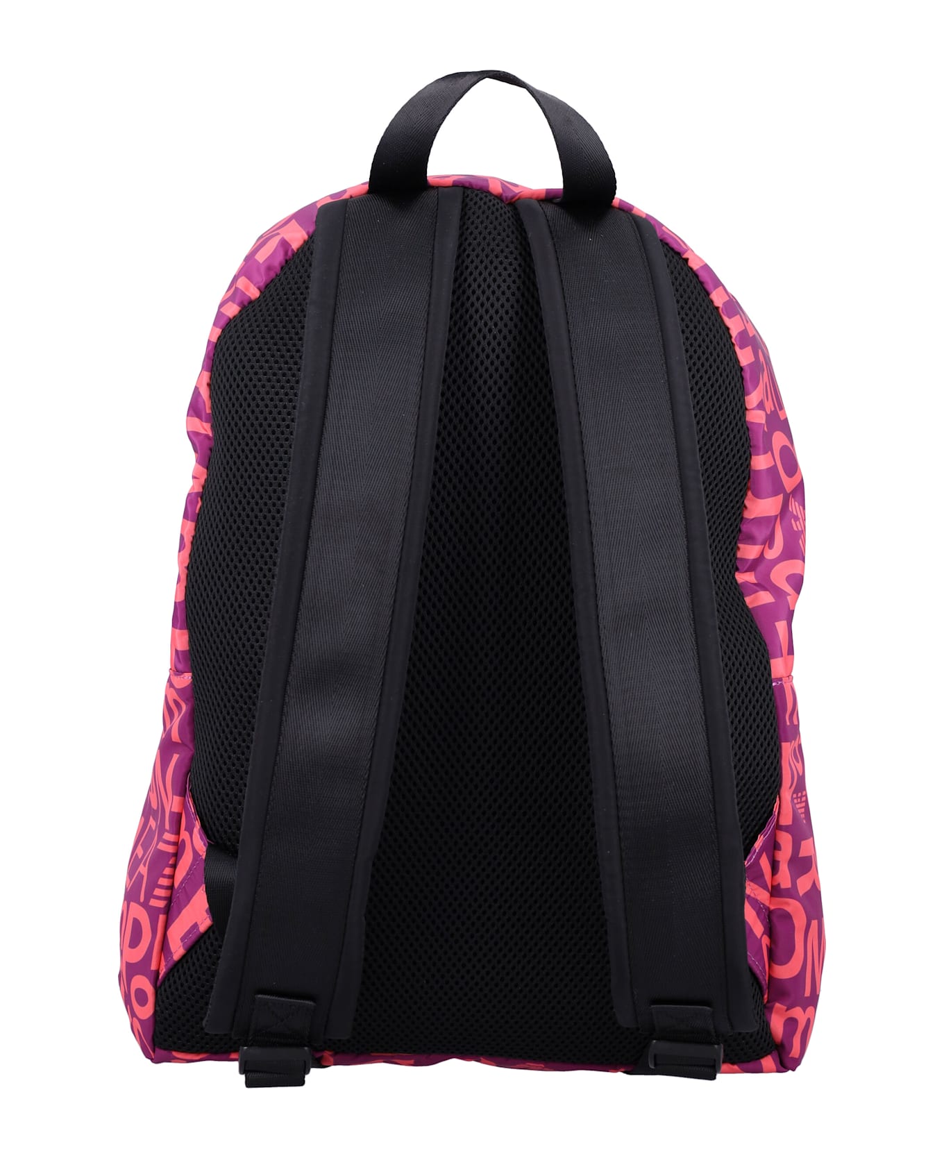 EA7 Allover Logo Print Backpack - Fuchsia