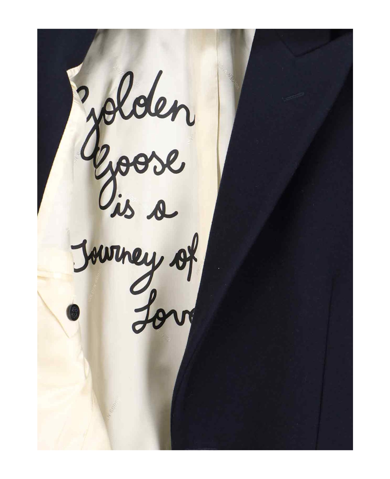 Golden Goose Virgin Wool Blend Coat - Blue