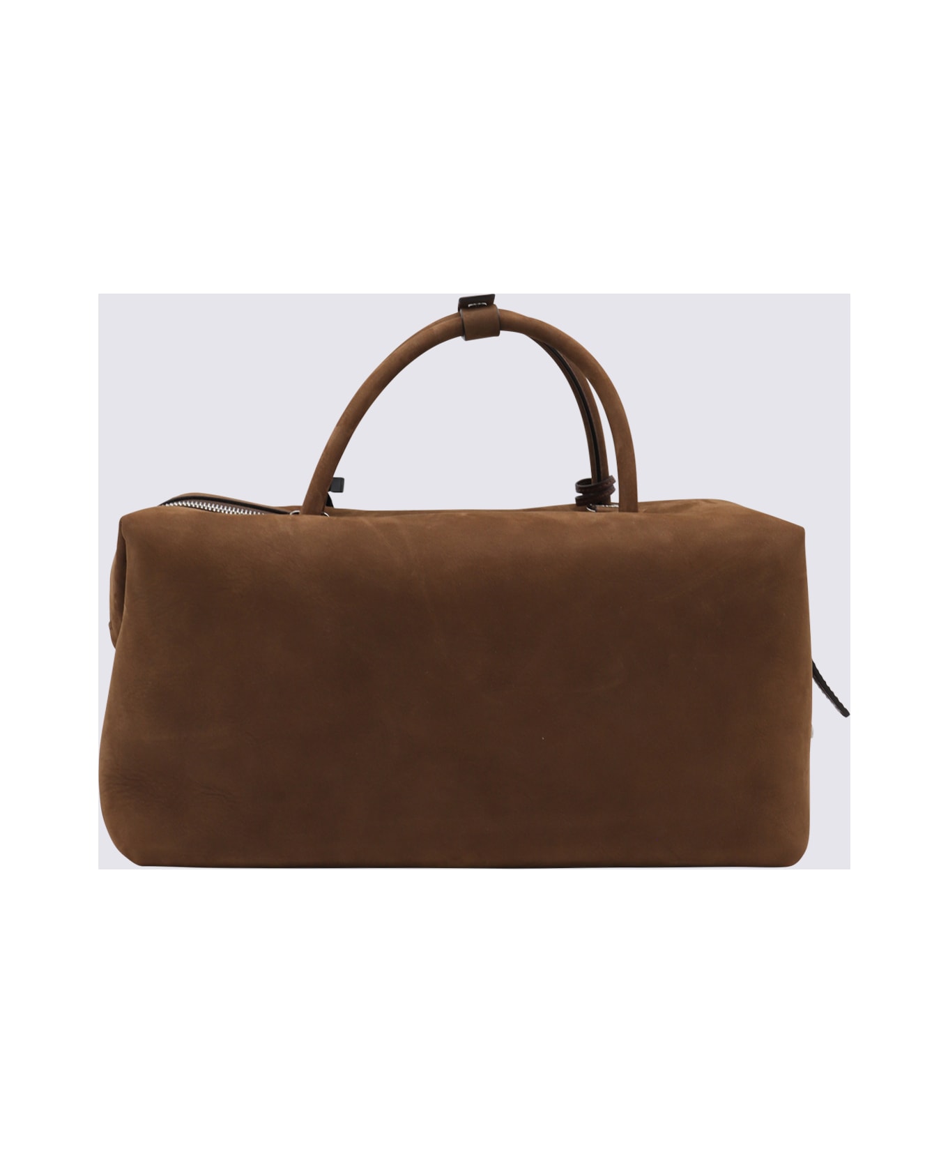 Max Mara Brown Old Suede Leather Top Handle Bag - Castagna