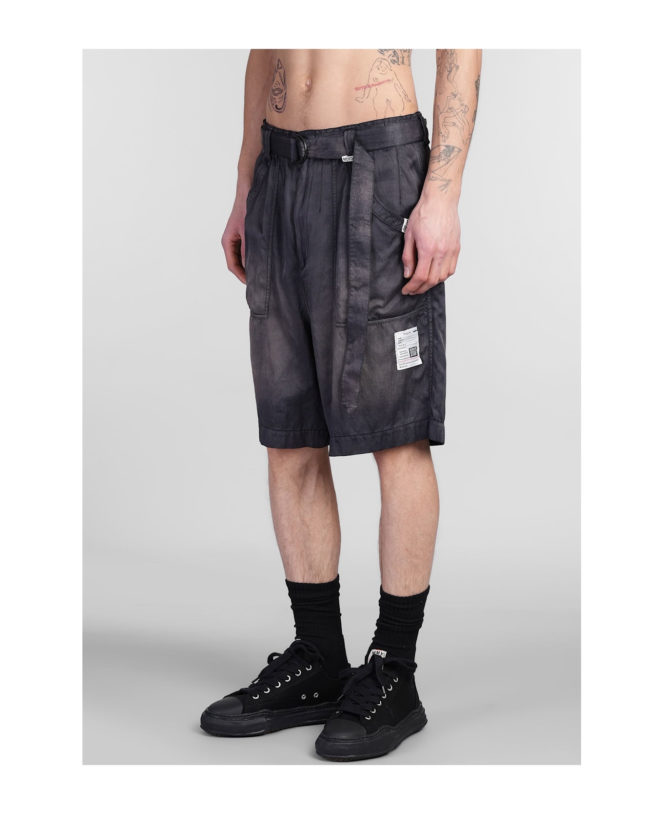 Mihara Yasuhiro Shorts In Black Rayon - black