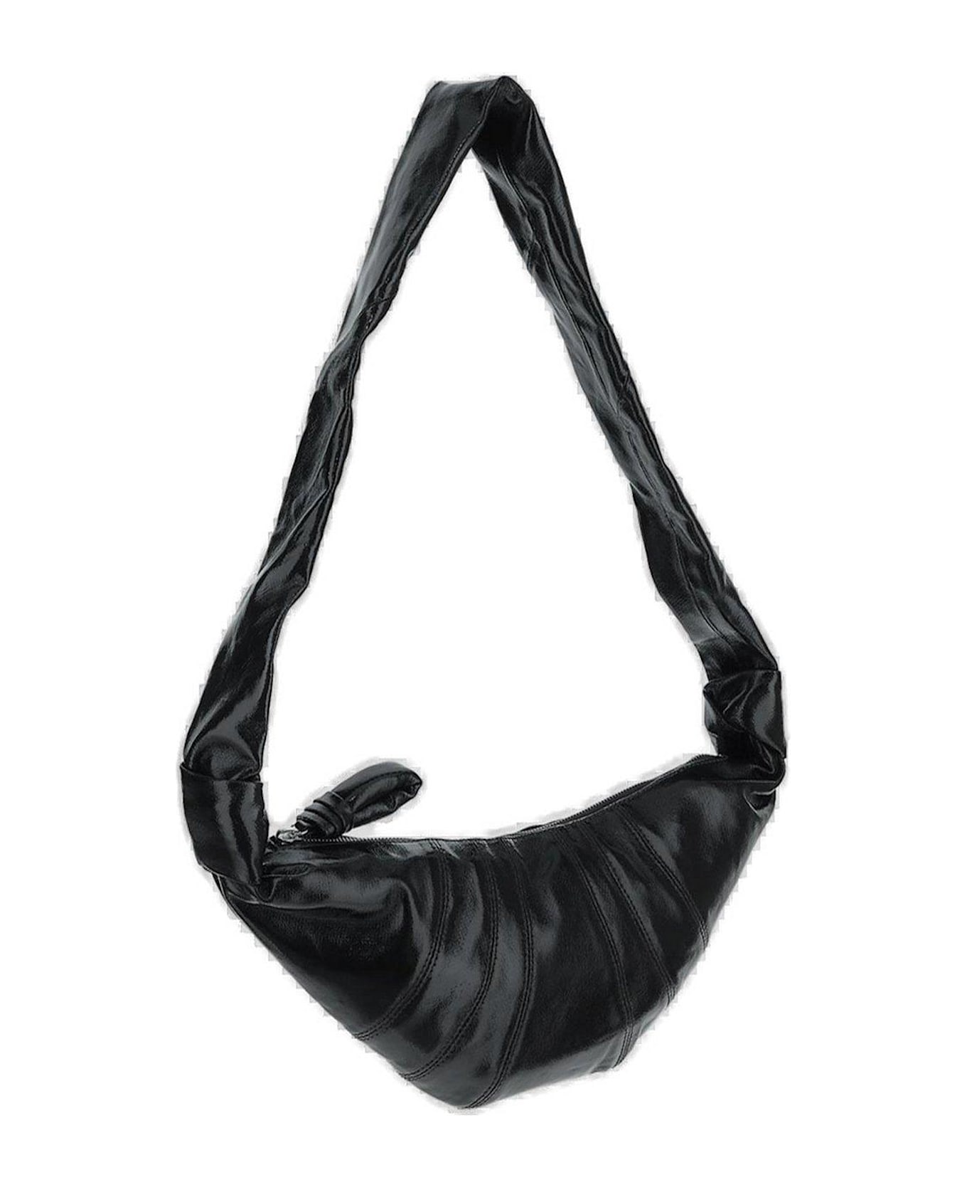 Lemaire Small Croissant Zipped Shoulder Bag - BLACK