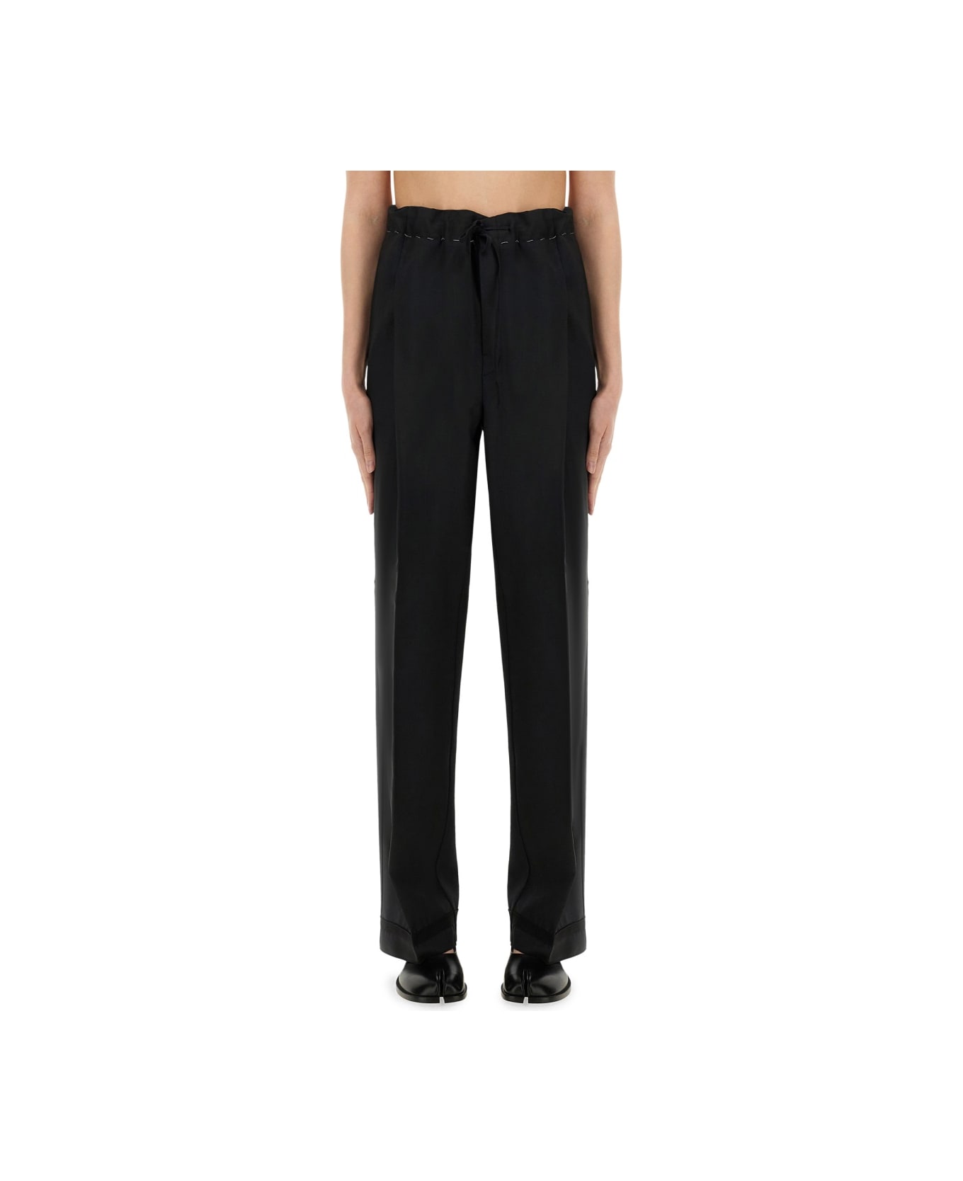 Maison Margiela Wool And Mohair Pants - MIDNIGHTBLUE