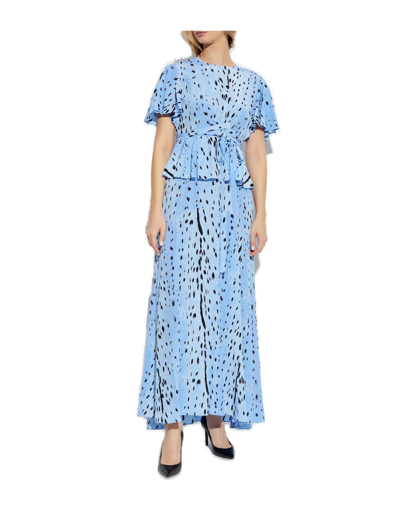 Diane Von Furstenberg Levana Crewneck Maxi Dress - BLUE/BLACK