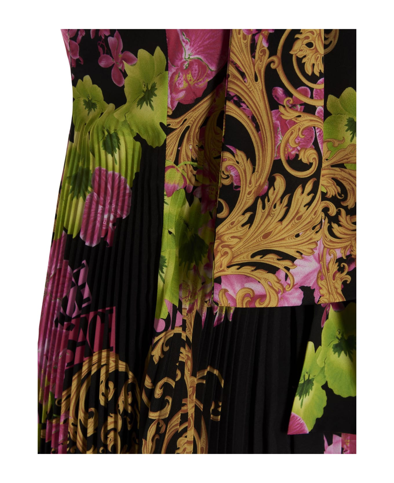 Versace 'logo Asymmetric' Minidress - Multicolor