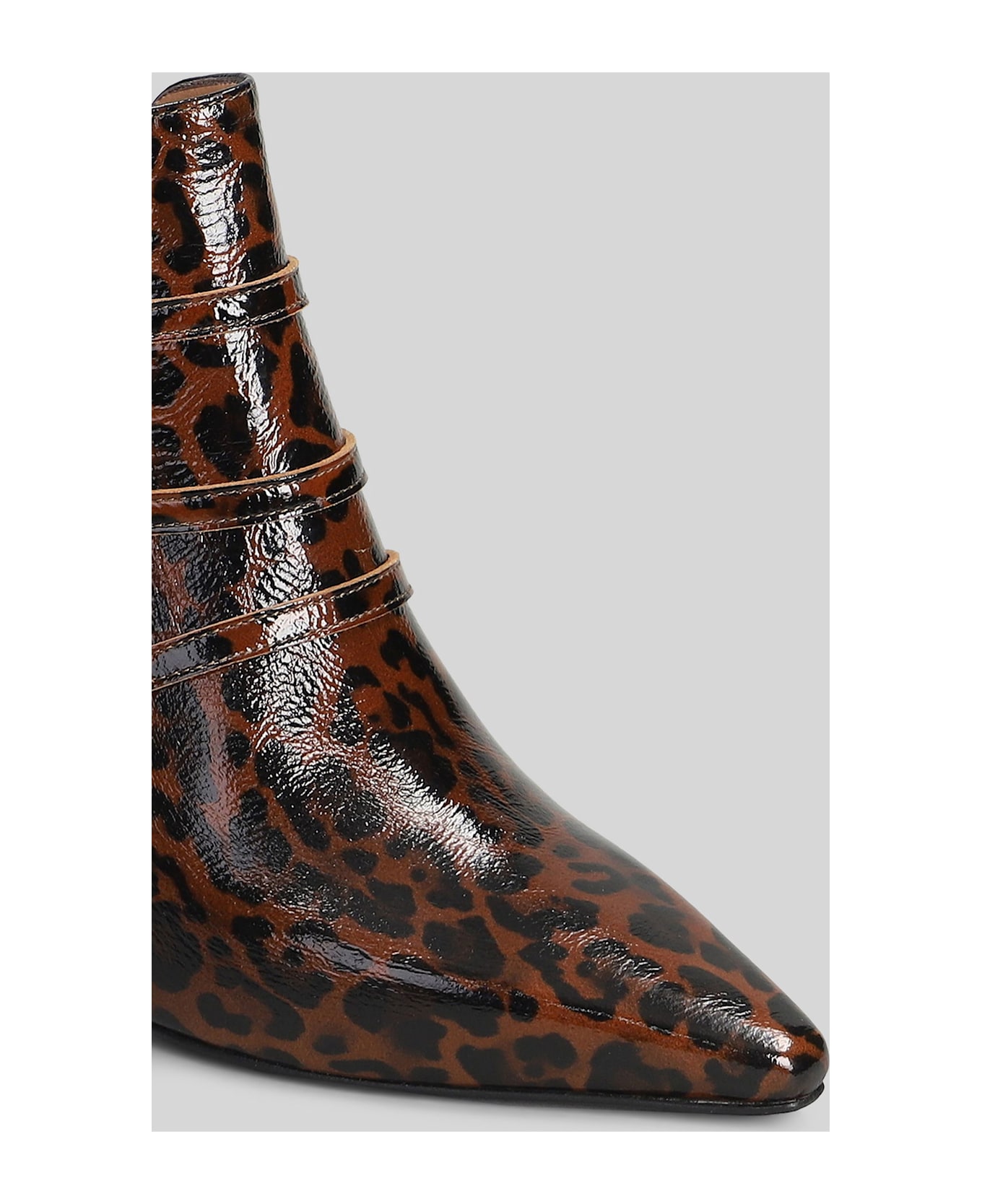 The Seller High Heels Ankle Boots In Animalier Leather - Animalier
