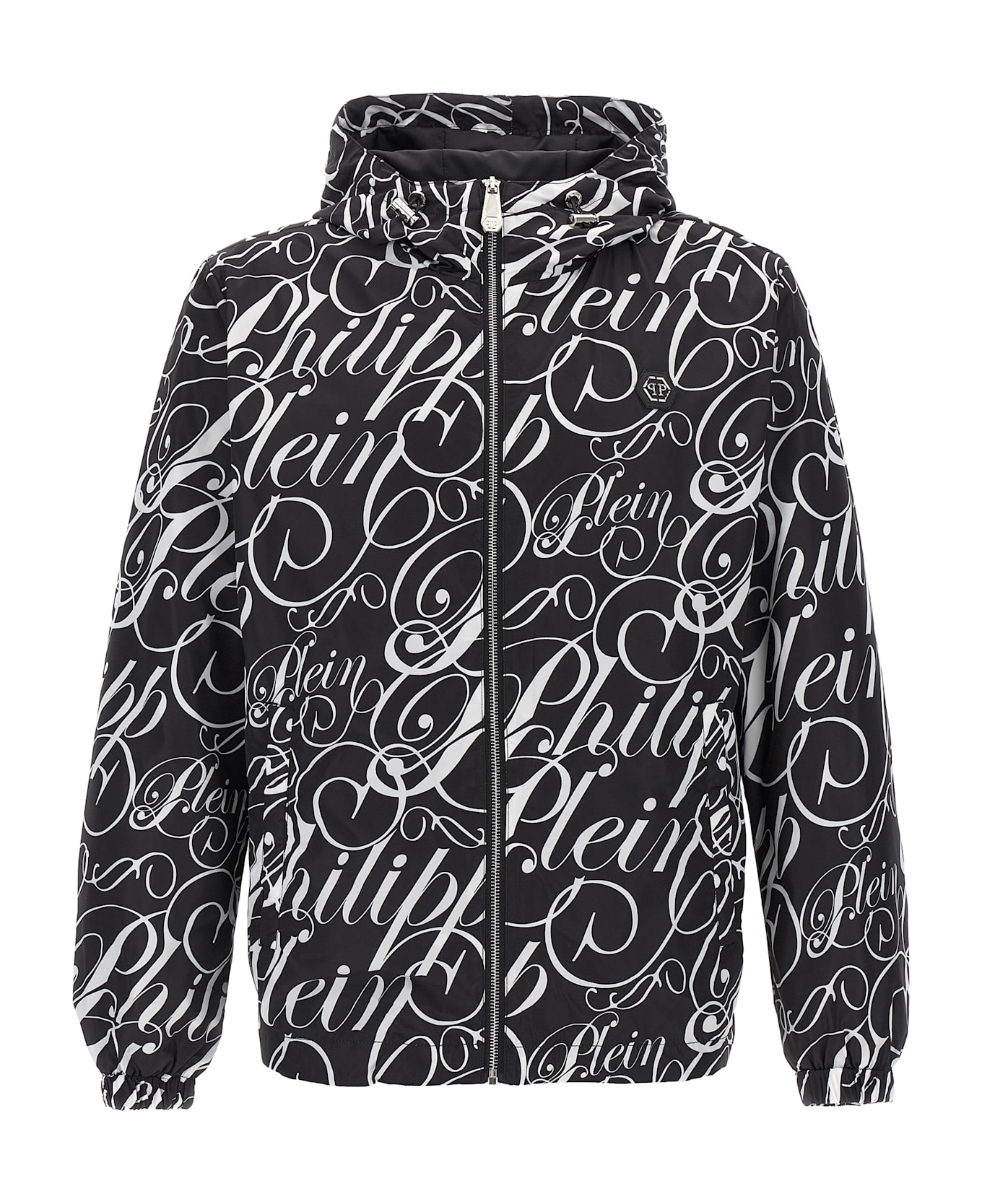 Philipp Plein All-over Logo Jacket - White/Black