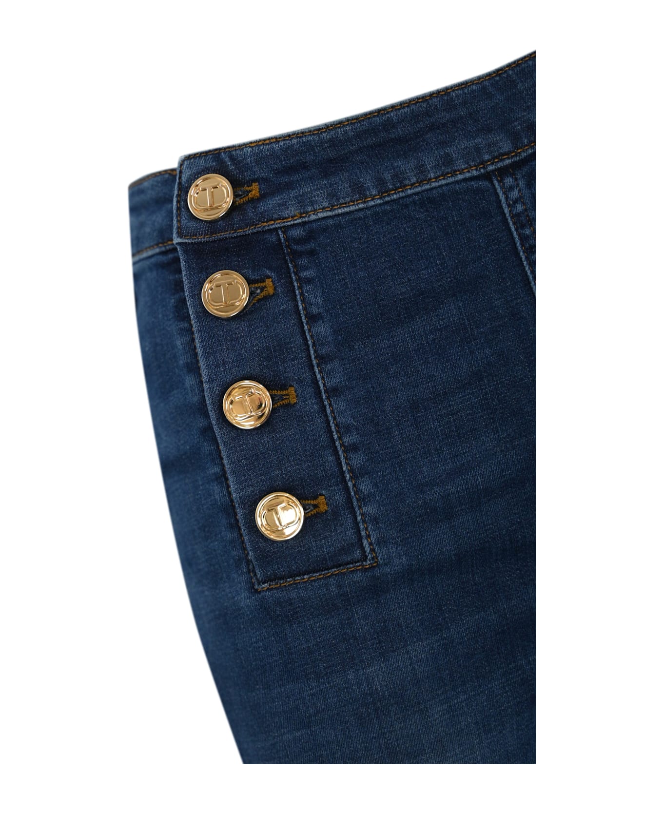 TwinSet Flare Jeans With Decorative Buttons