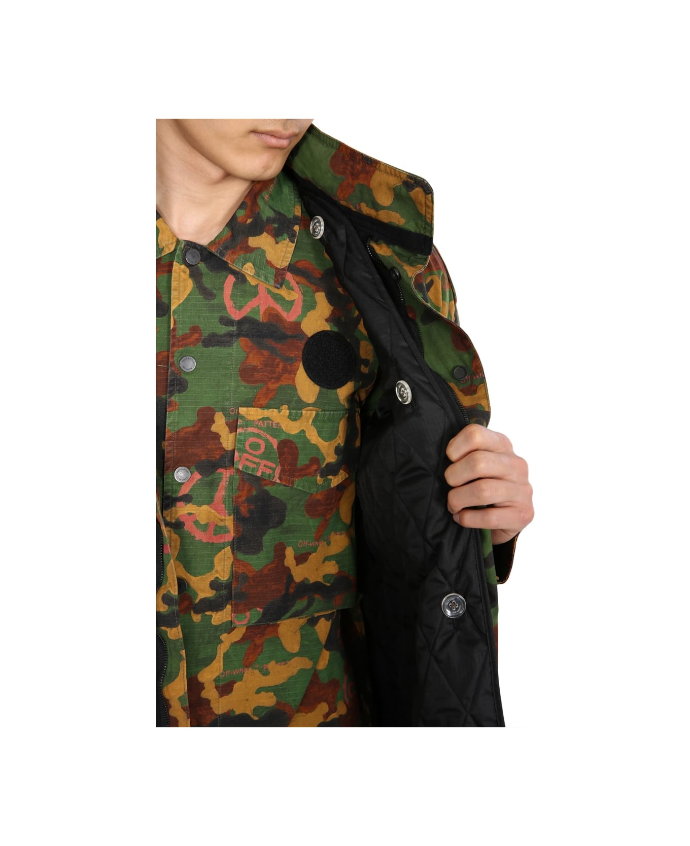 Off-White Padded Jacket - MILITARY GREEN