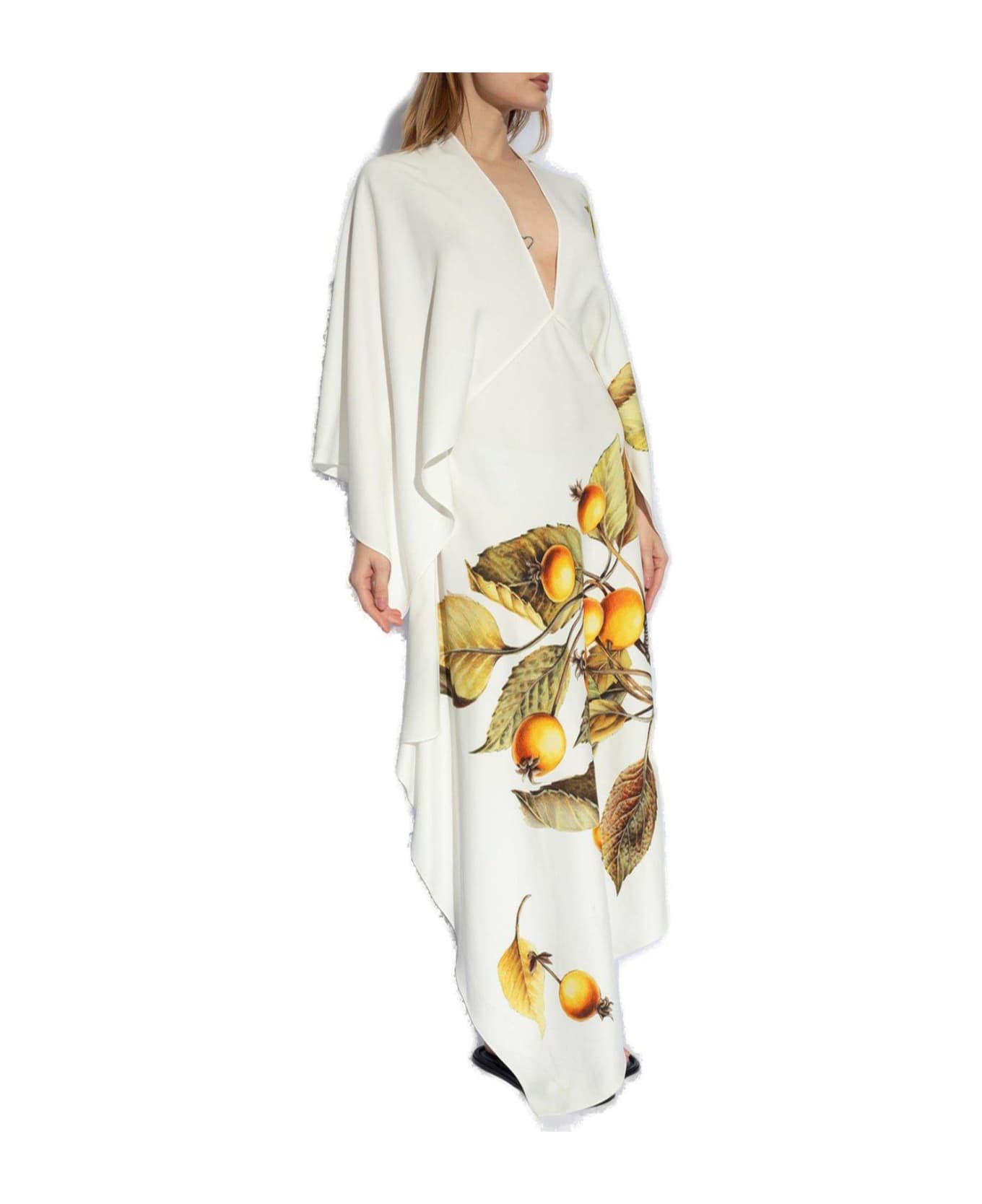 Ferragamo Asymmetric Open-back Midi Dress - WHITE