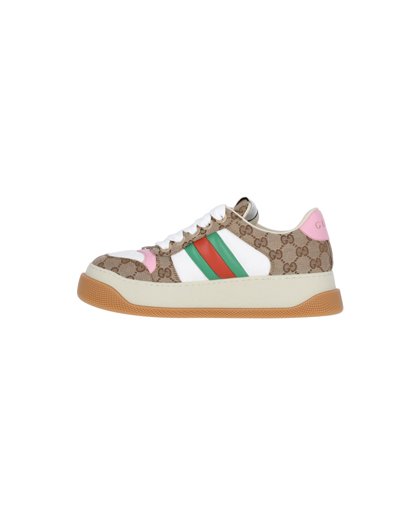 Gucci "screener" Platform Sneakers - Beige