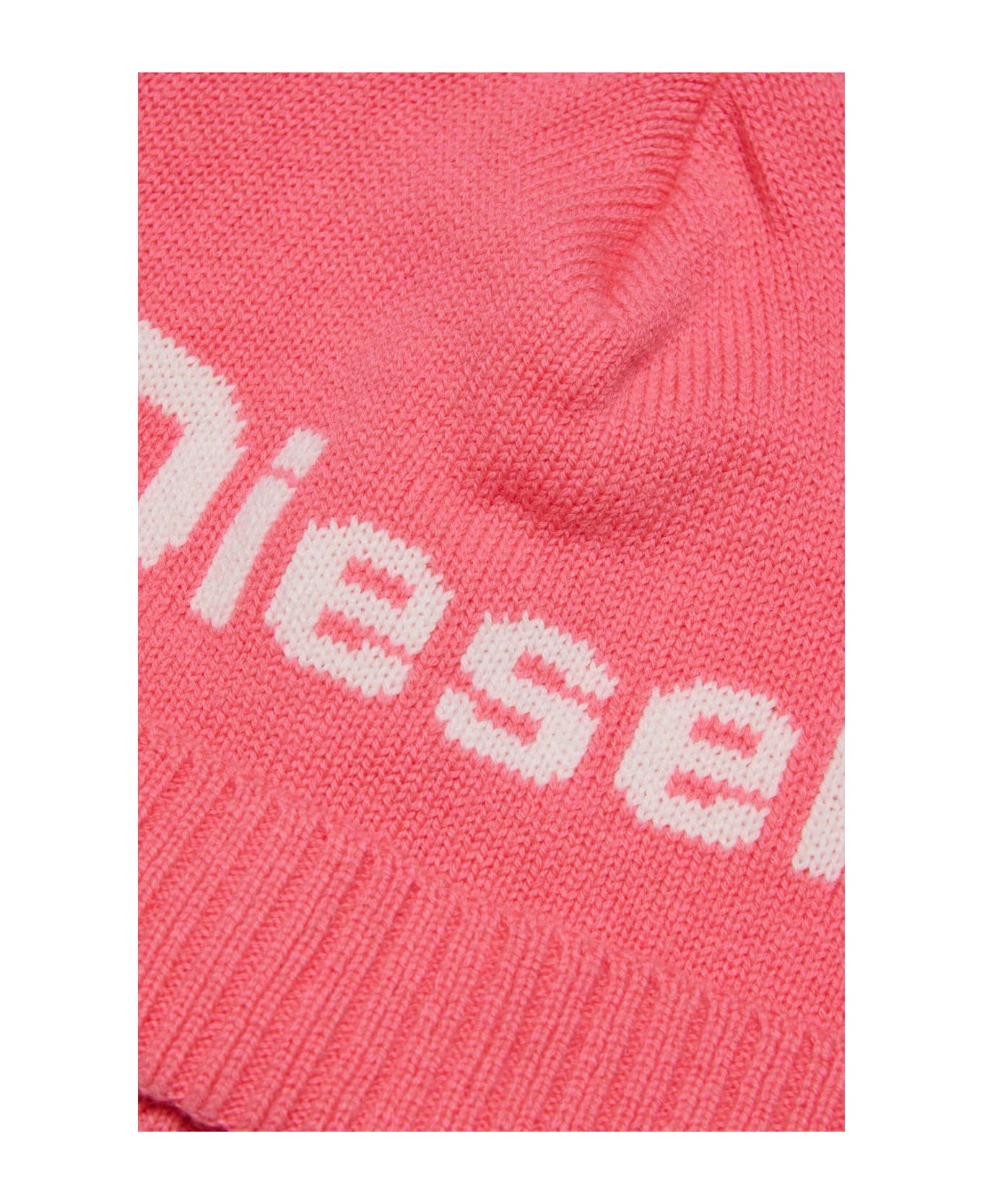 Diesel Fcosel-ski Logo Intarsia-knit Beanie - Rosa