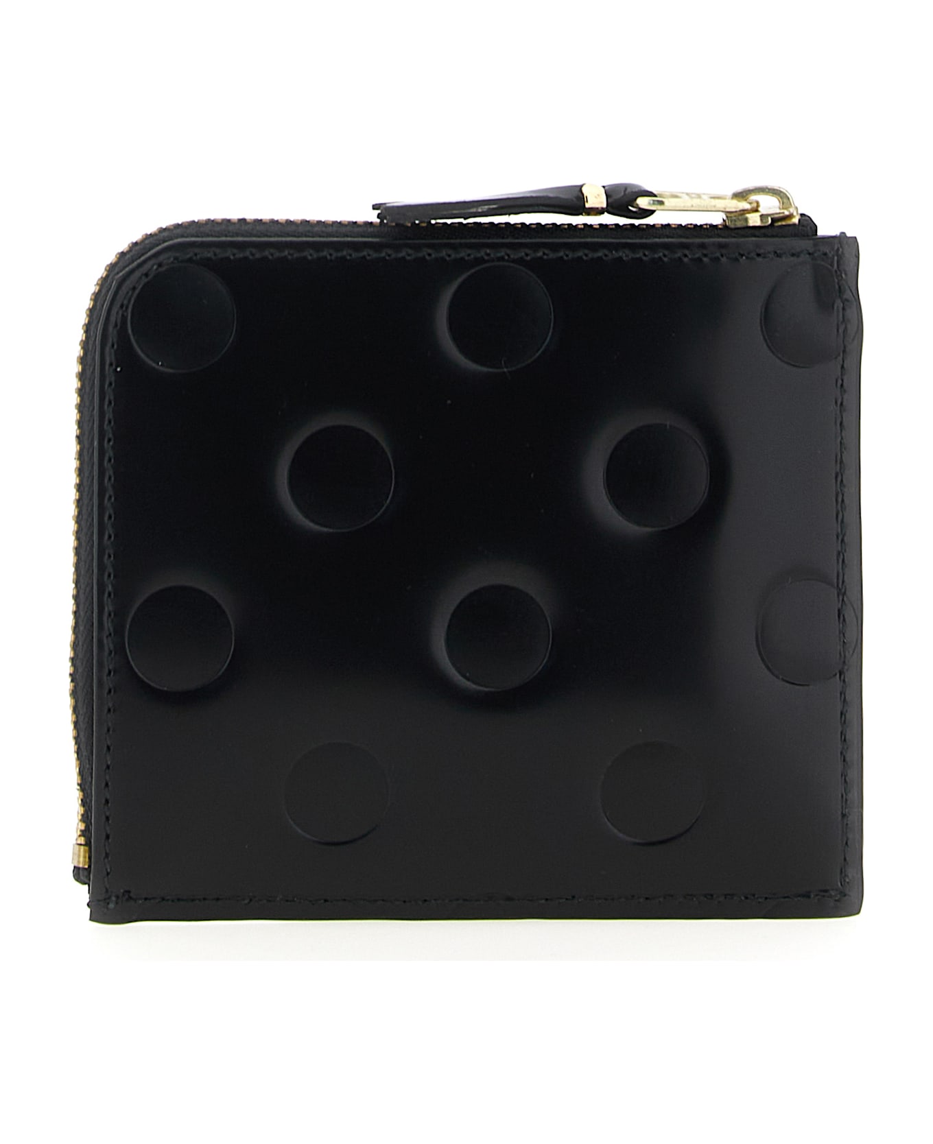 Comme des Garçons Wallet 
polka Dots Embossed
 Wallet - Black  