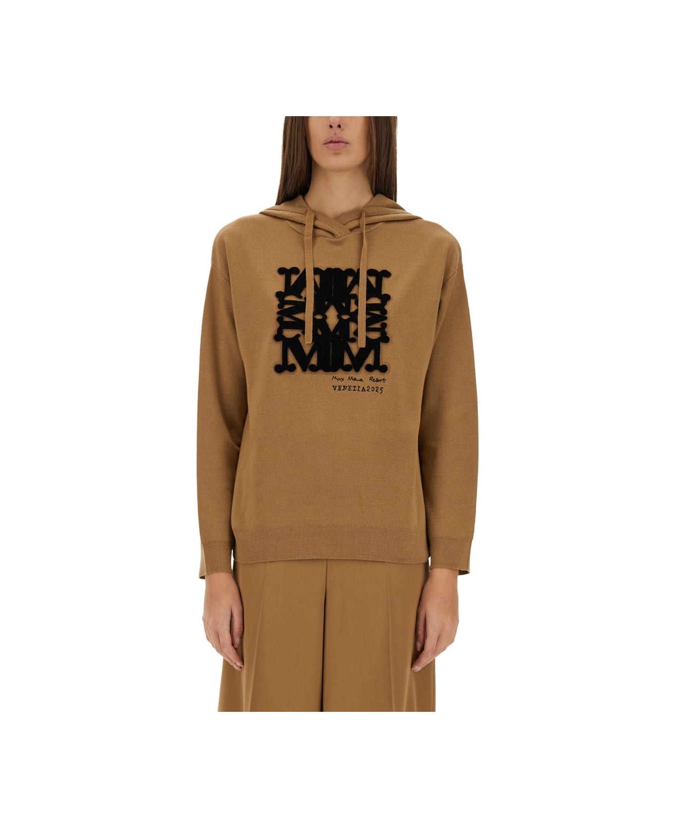 Max Mara Wool Hoodie - BEIGE