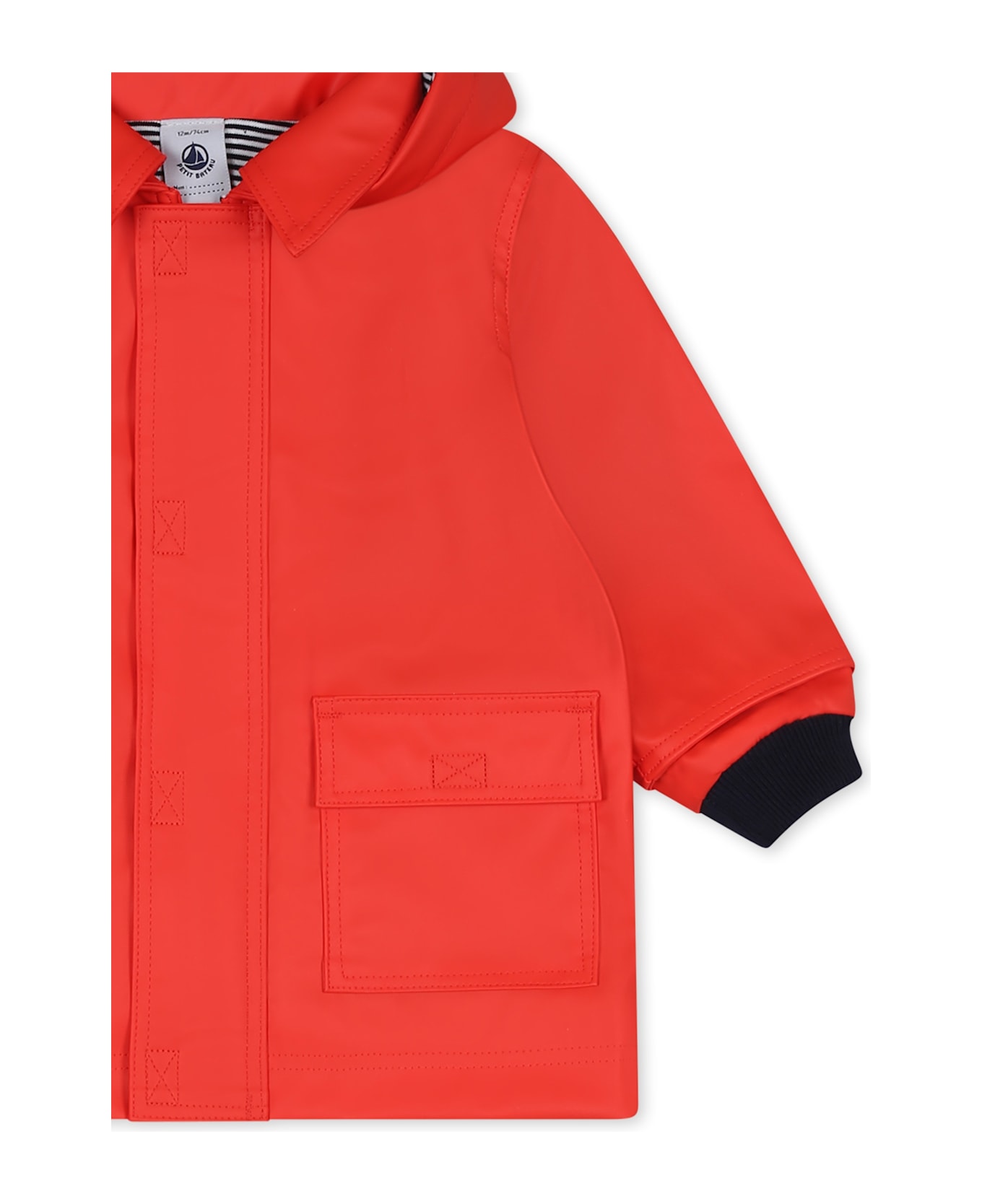 Petit Bateau Red Raincoat For Babykids - Red