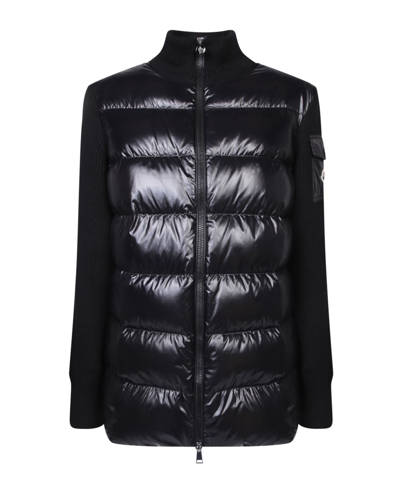 Moncler Black Down Cardigan - Black