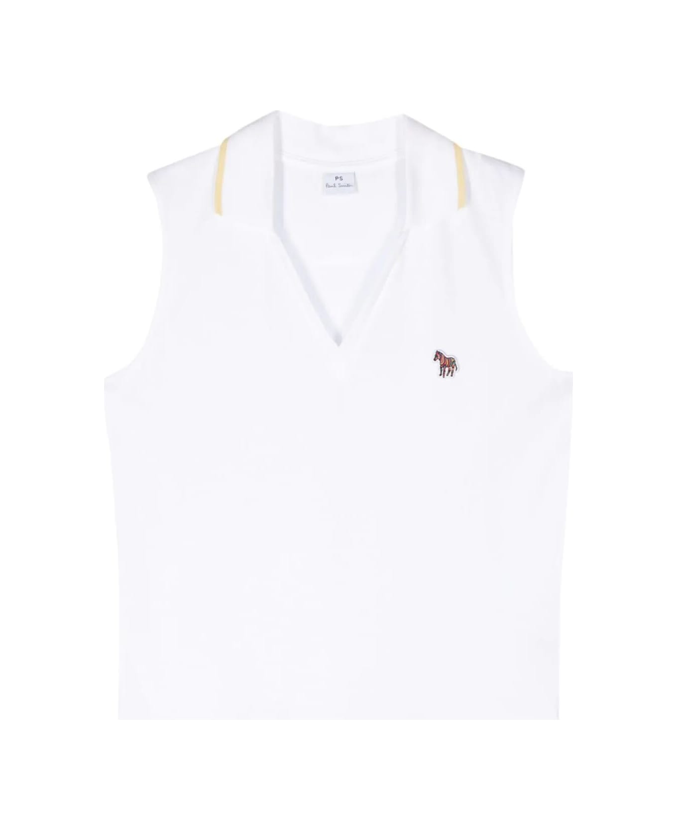 PS by Paul Smith Polo Top - White ベスト