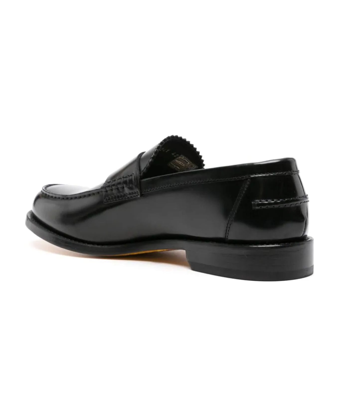 Doucal's Loafer In Black Leather - Black ローファー＆デッキシューズ