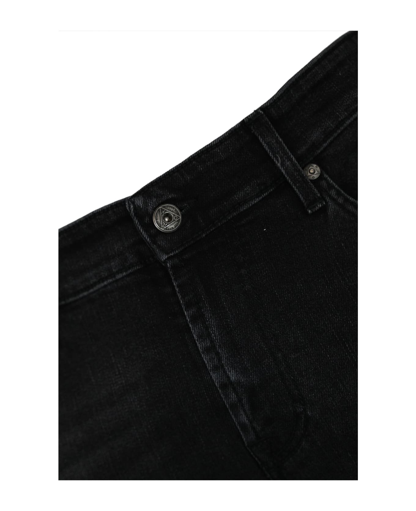 Roy Rogers 517 Black Carlin Jeans In Black Denim - Denim black