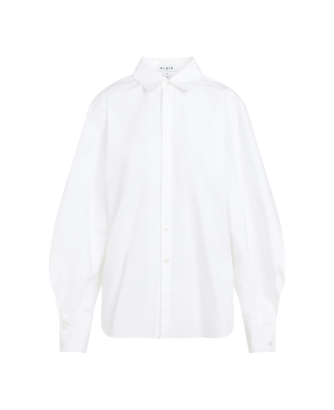 Alaia Alaïa Cotton Round Shirt - Blanc