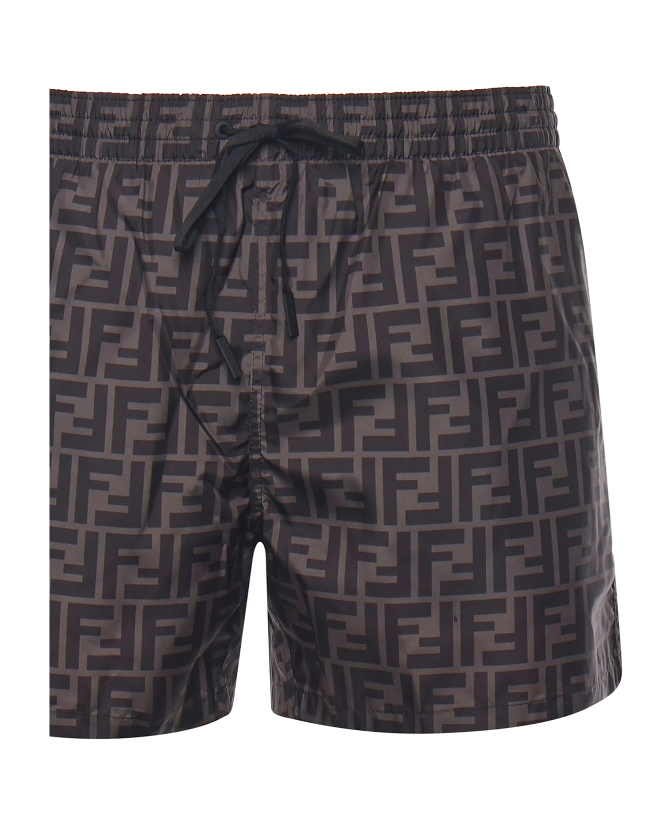 Fendi Ff Jacquard Swimsuit - Black