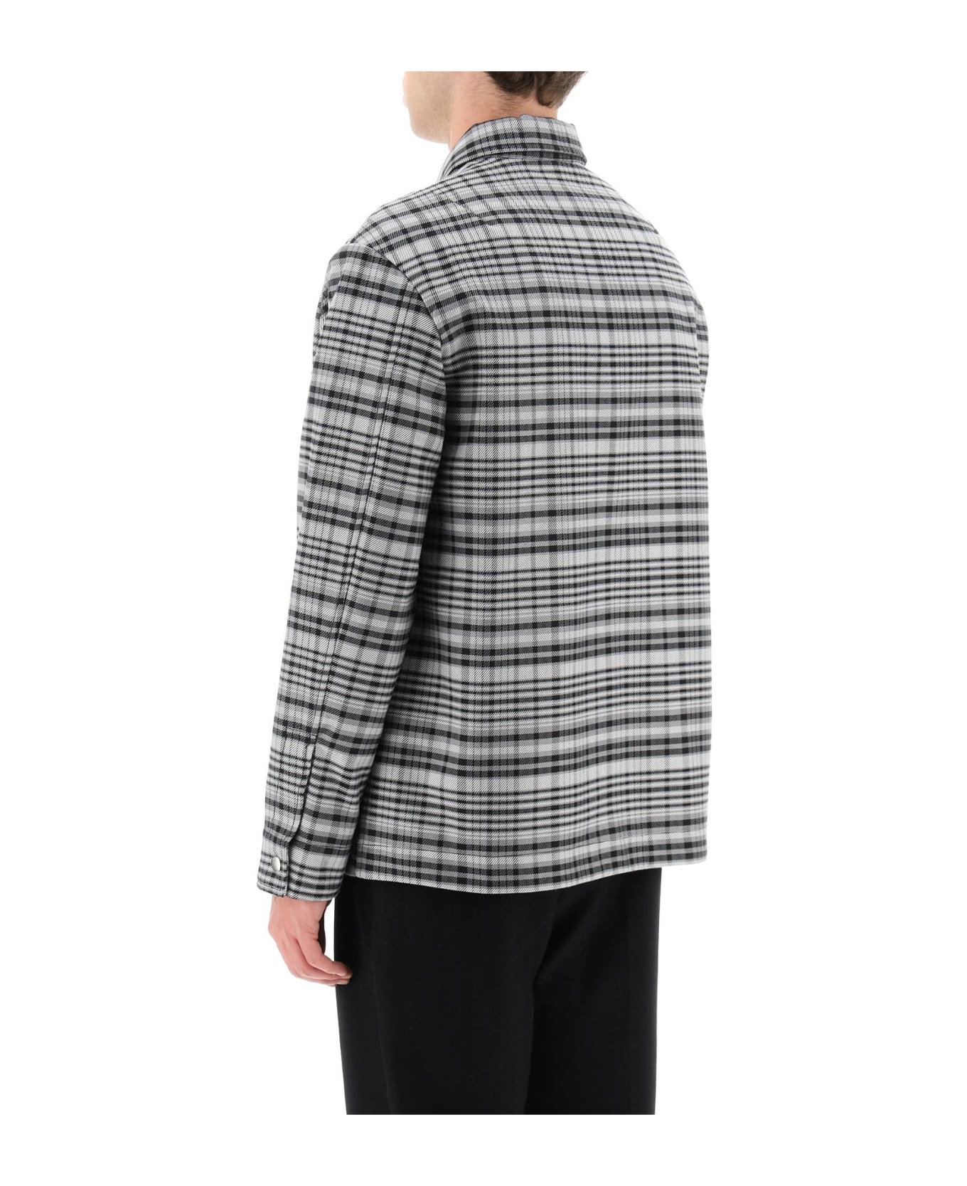Lanvin Tartan Overshirt Jacket - SHARK GREY (Grey)