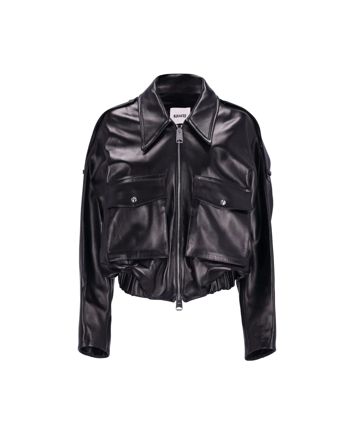 Khaite Leather Jacket "owey" - BLACK