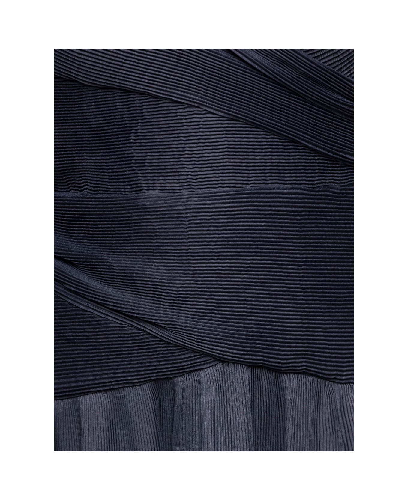 Zimmermann Black Off-shoulder Pleated Midi Dress In Black Chiffon Woman - Blu