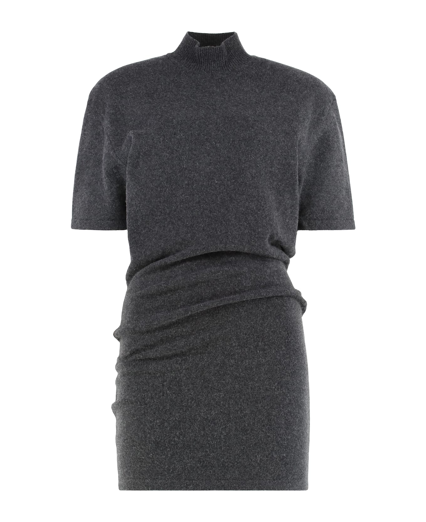 Jacquemus I Live In A Chestnut Knitted Dress. - grey