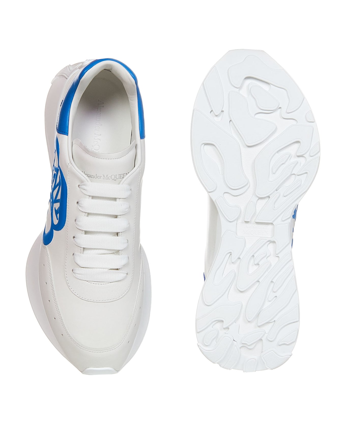 Alexander McQueen Logo Embossed Low-top Sneakers - White