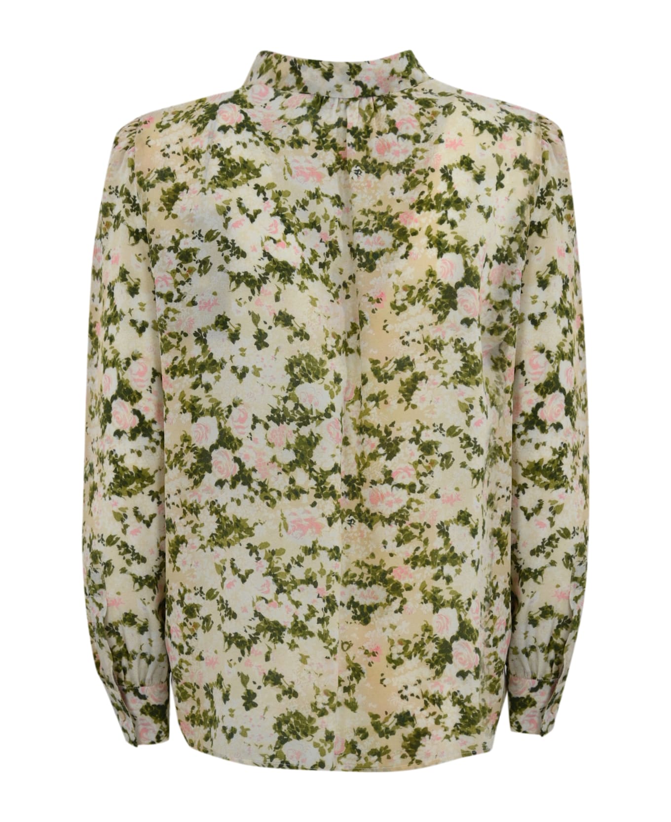 Weekend Max Mara Vals Silk Shirt With Bow - Multicolor