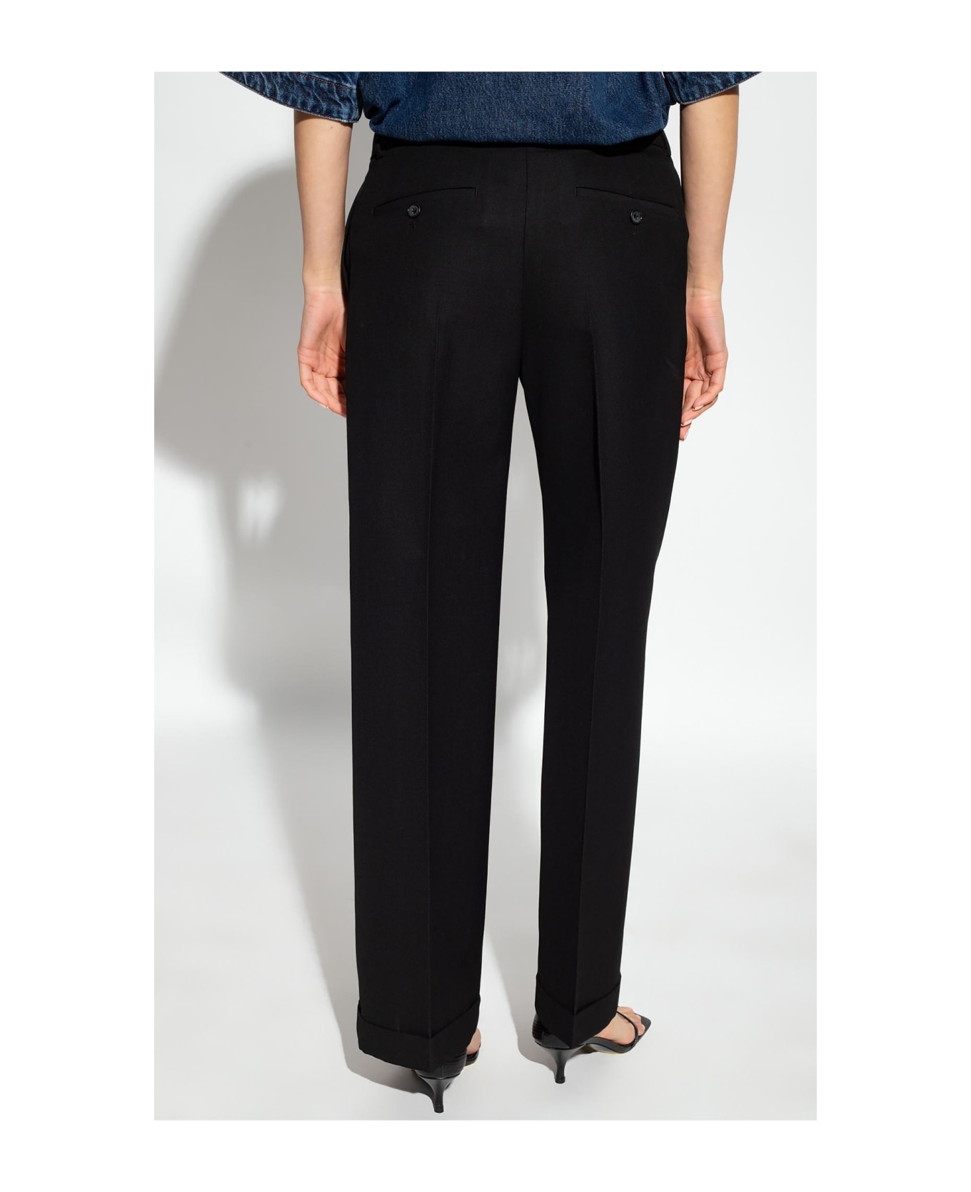 Totême Trousers With Wide Legs - 200 BLACK