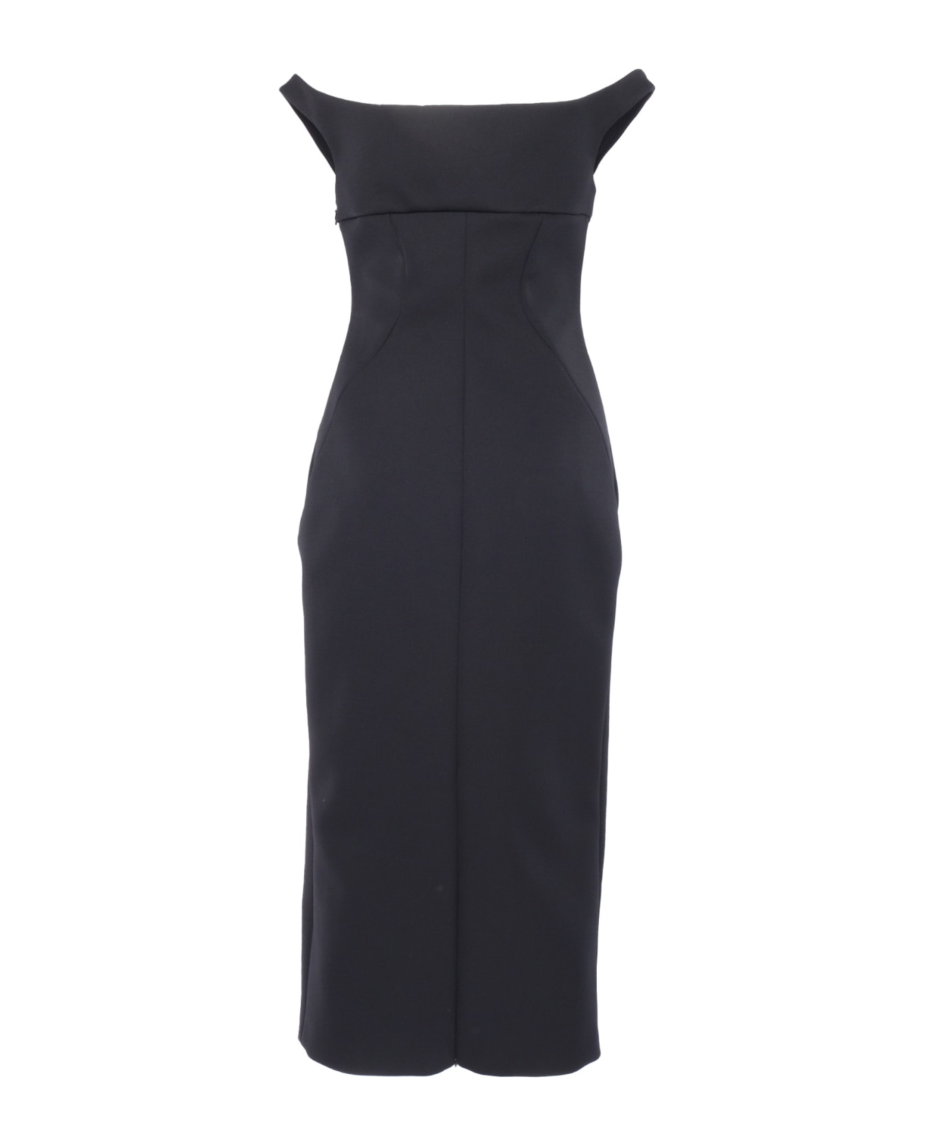 Philosophy di Lorenzo Serafini Black Midi Dress - BLACK