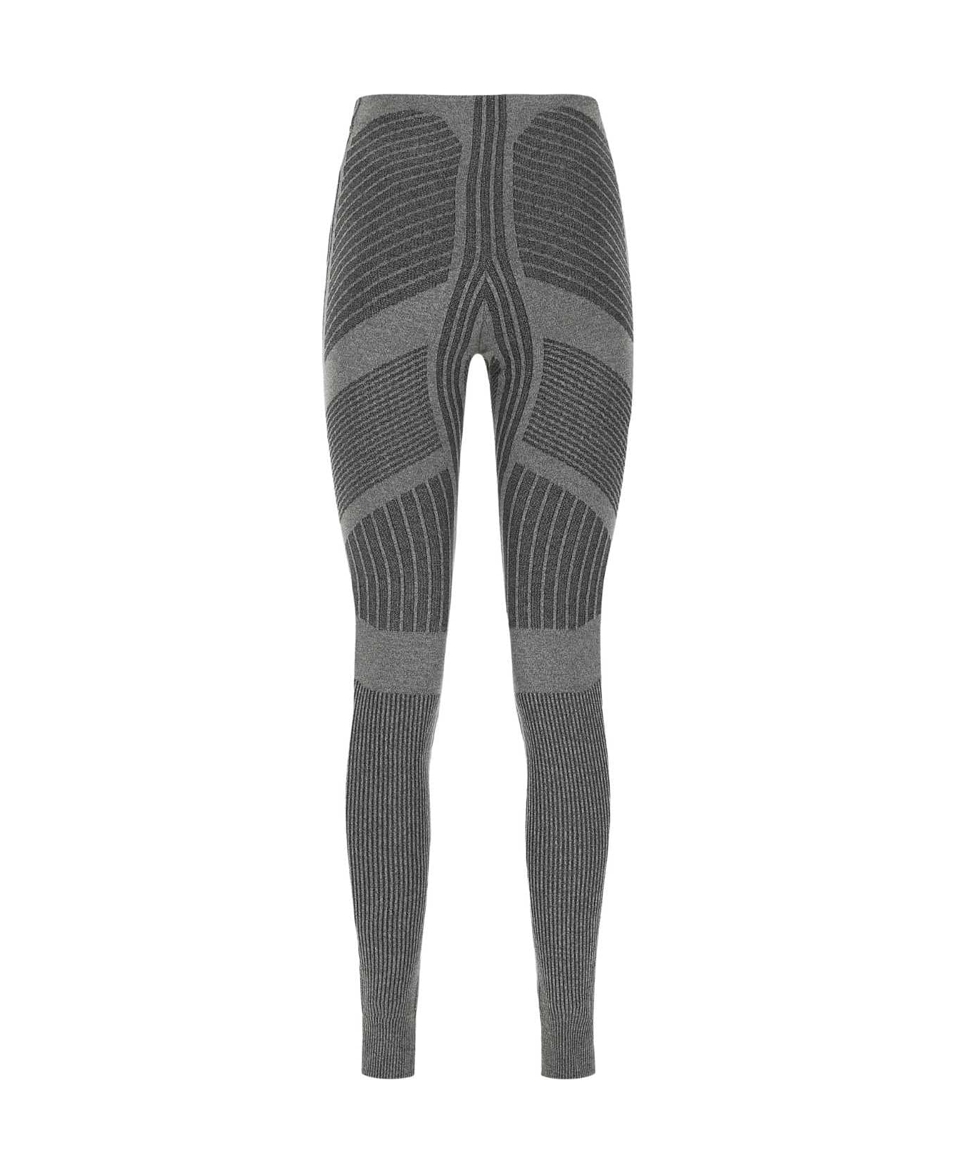 Prada Grey Stretch Polyester Blend Leggings - F0684