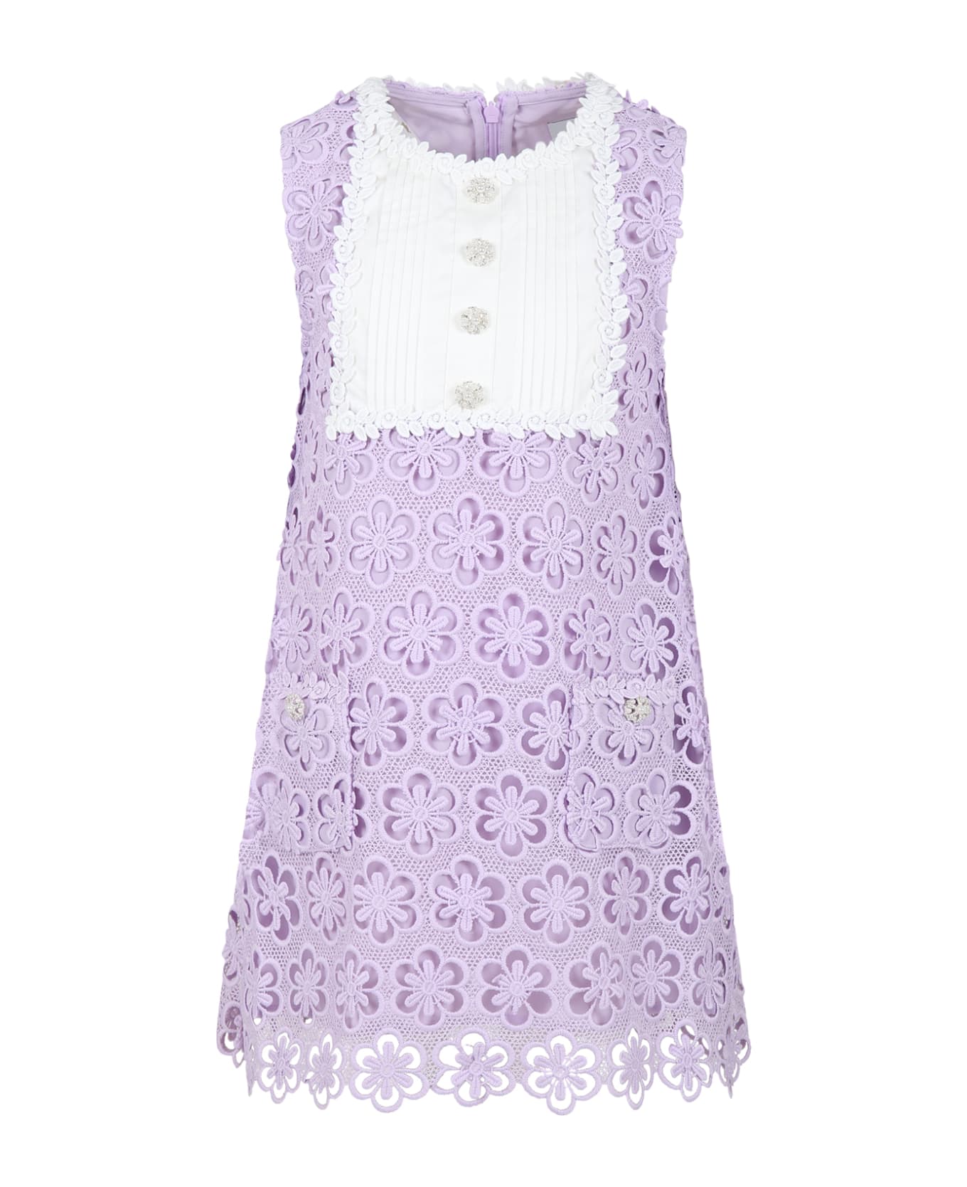self-portrait Purple Dress For Girl With Flowers - Violet