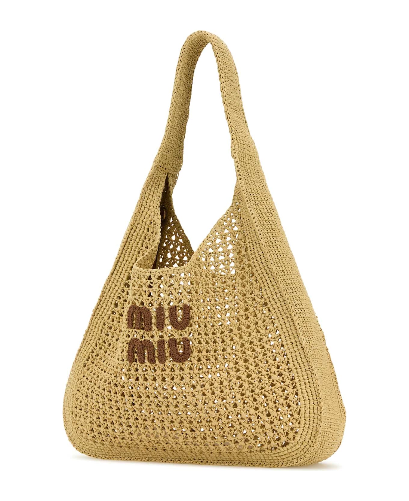 Beige Crochet Shopping Bag