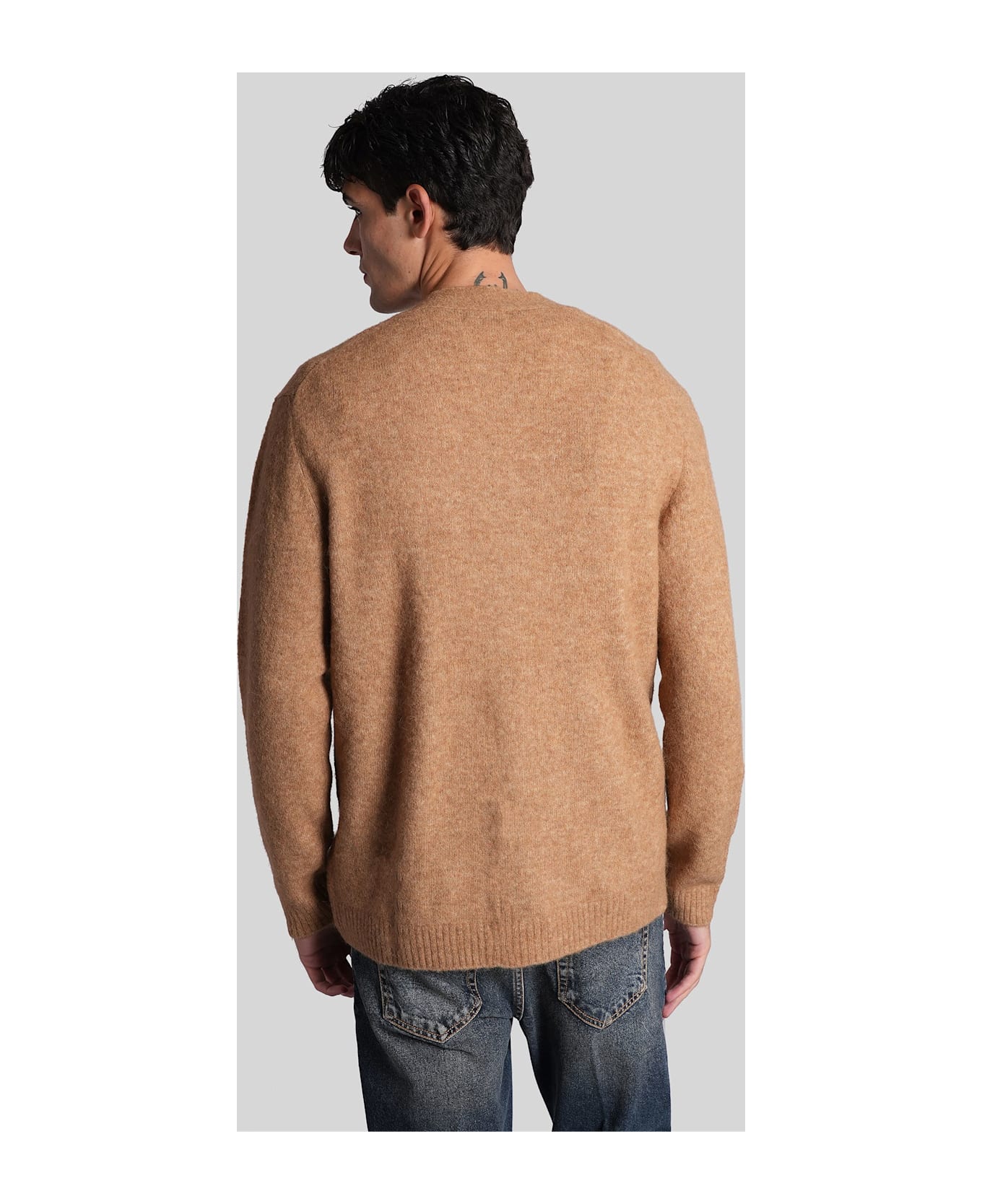 Ballantyne Cardigan In Camel Wool - Camel カーディガン