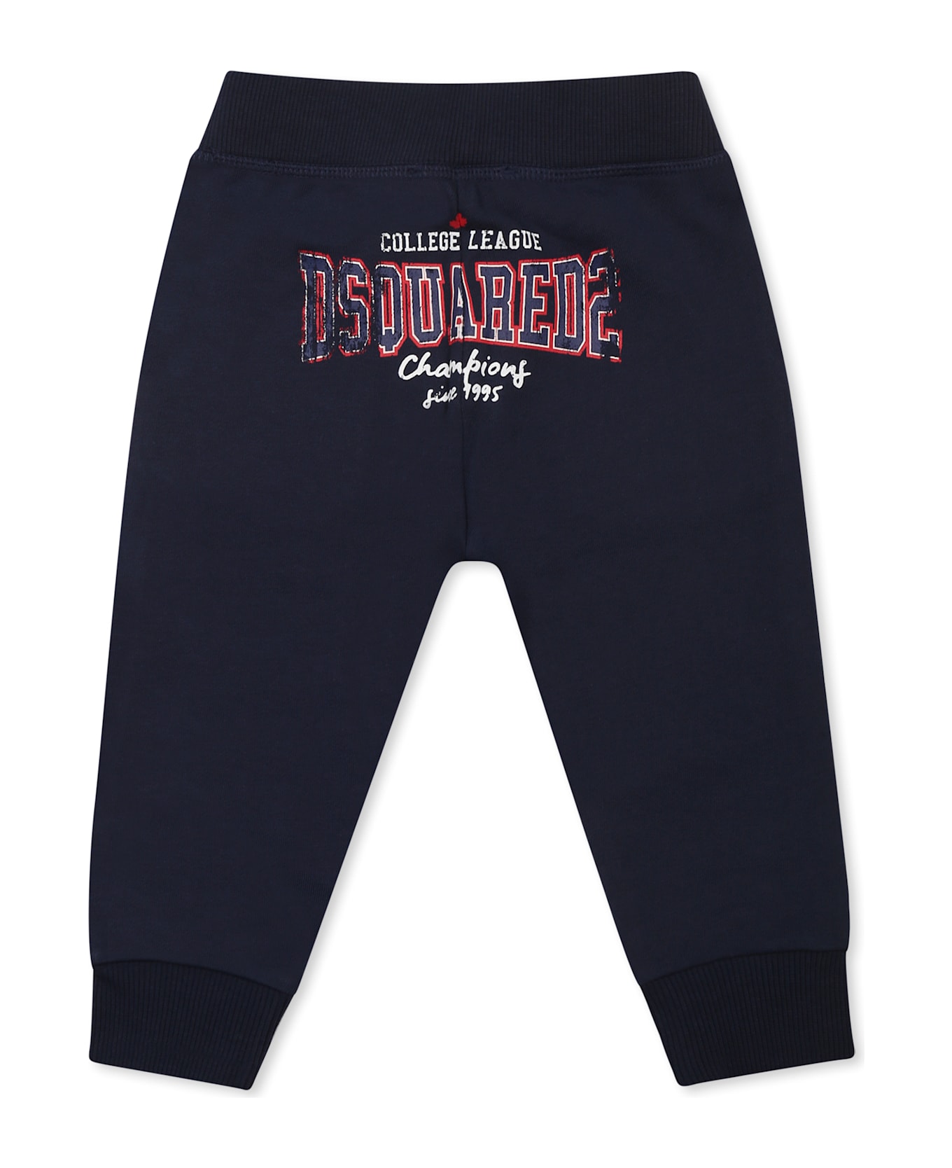 Dsquared2 Blue Trousers For Baby Boy With Logo - Blue