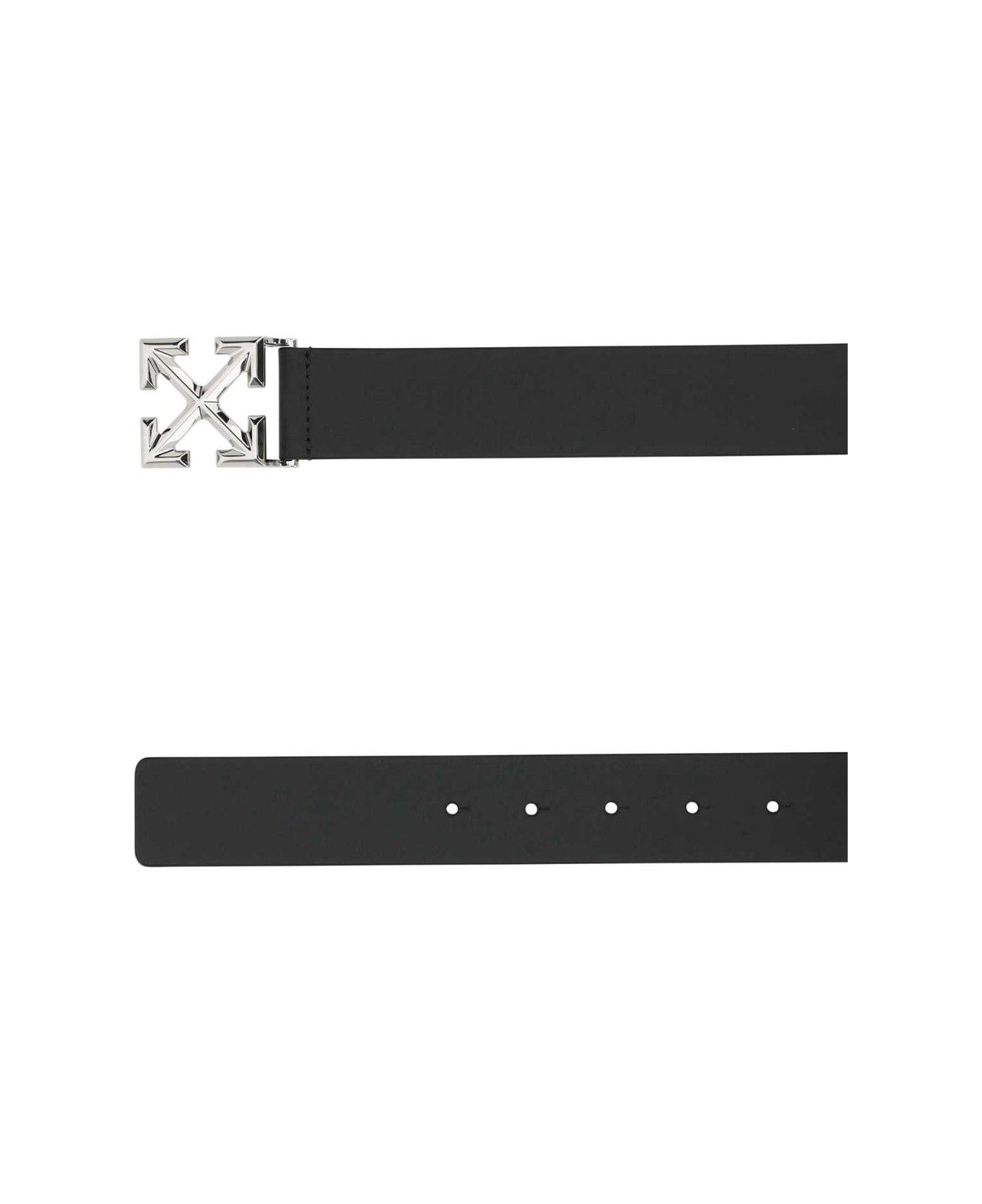 Off-White Logo Plaque Belt - Grey