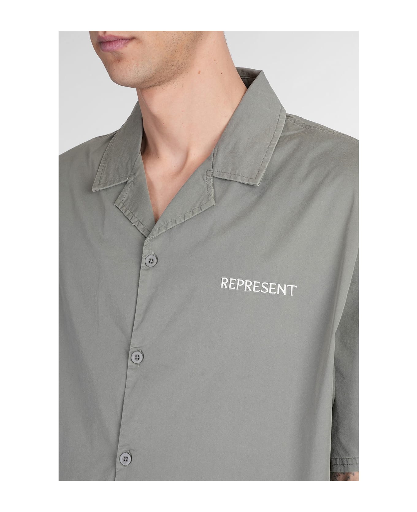 REPRESENT Shirt In Green Cotton - green
