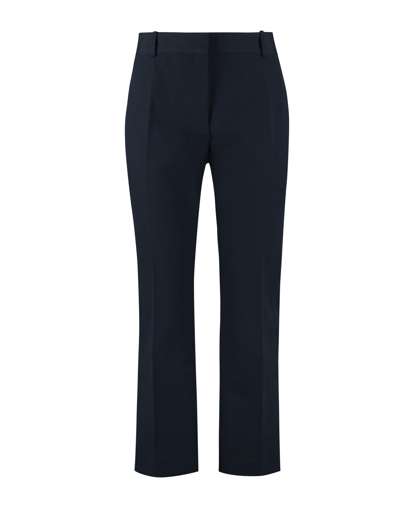 Frame Cotton Cropped Trousers - blue