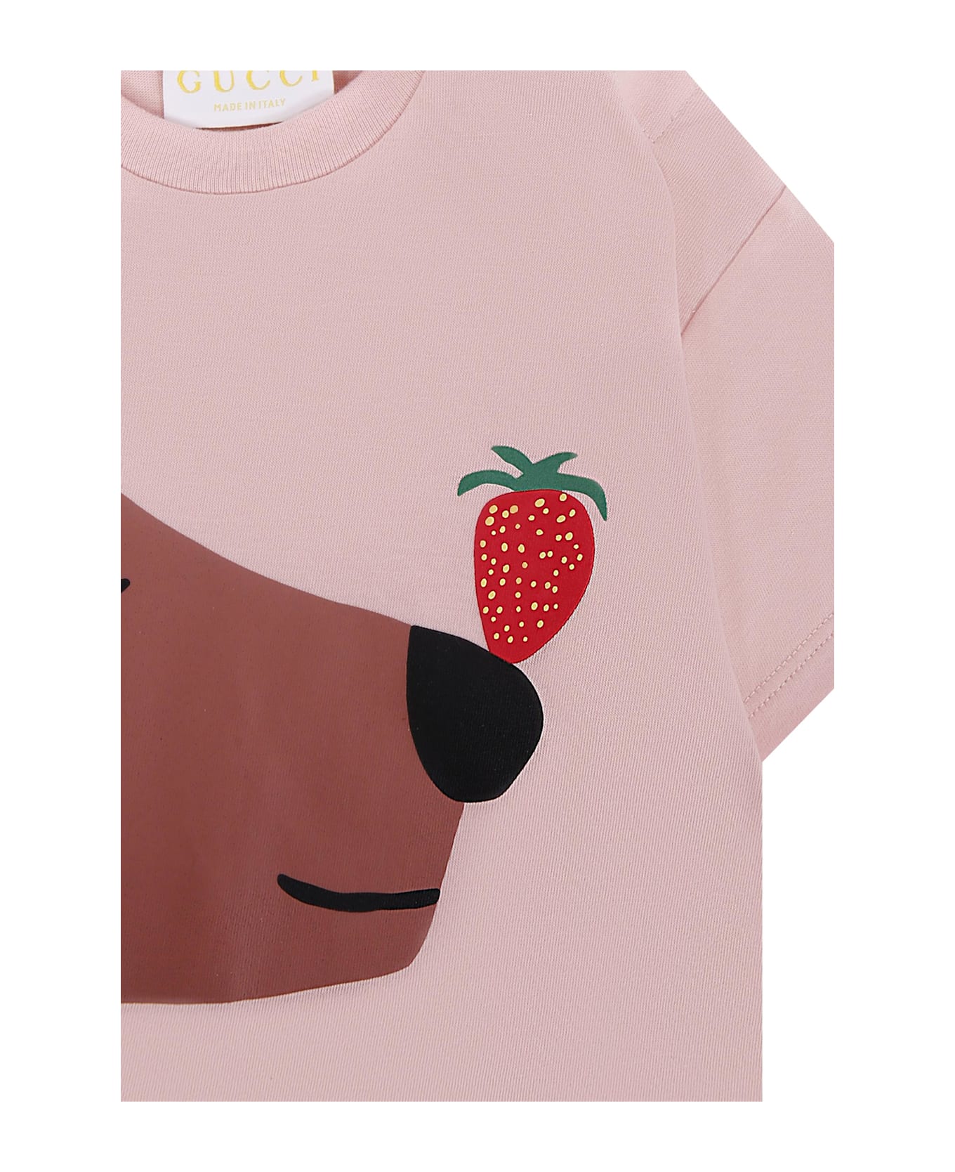 Gucci Pink T-shirt For Girl With Dog - Pink