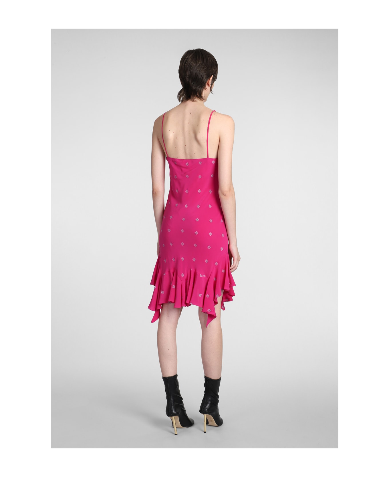 Givenchy Dress In Fuxia Silk - fuxia