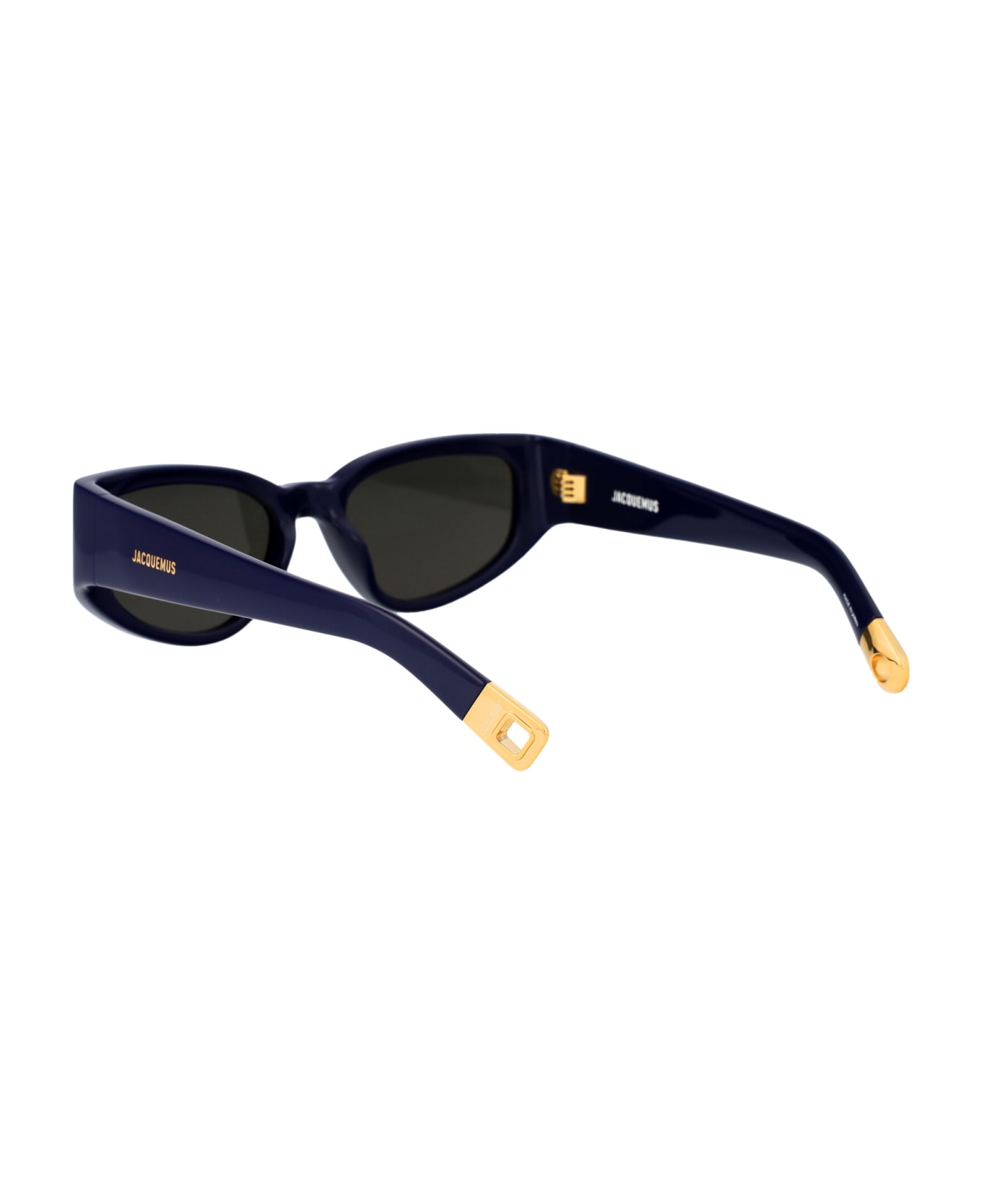 Jacquemus Gala Sunglasses - 04 NAVY/ YELLOW GOLD/ GREY