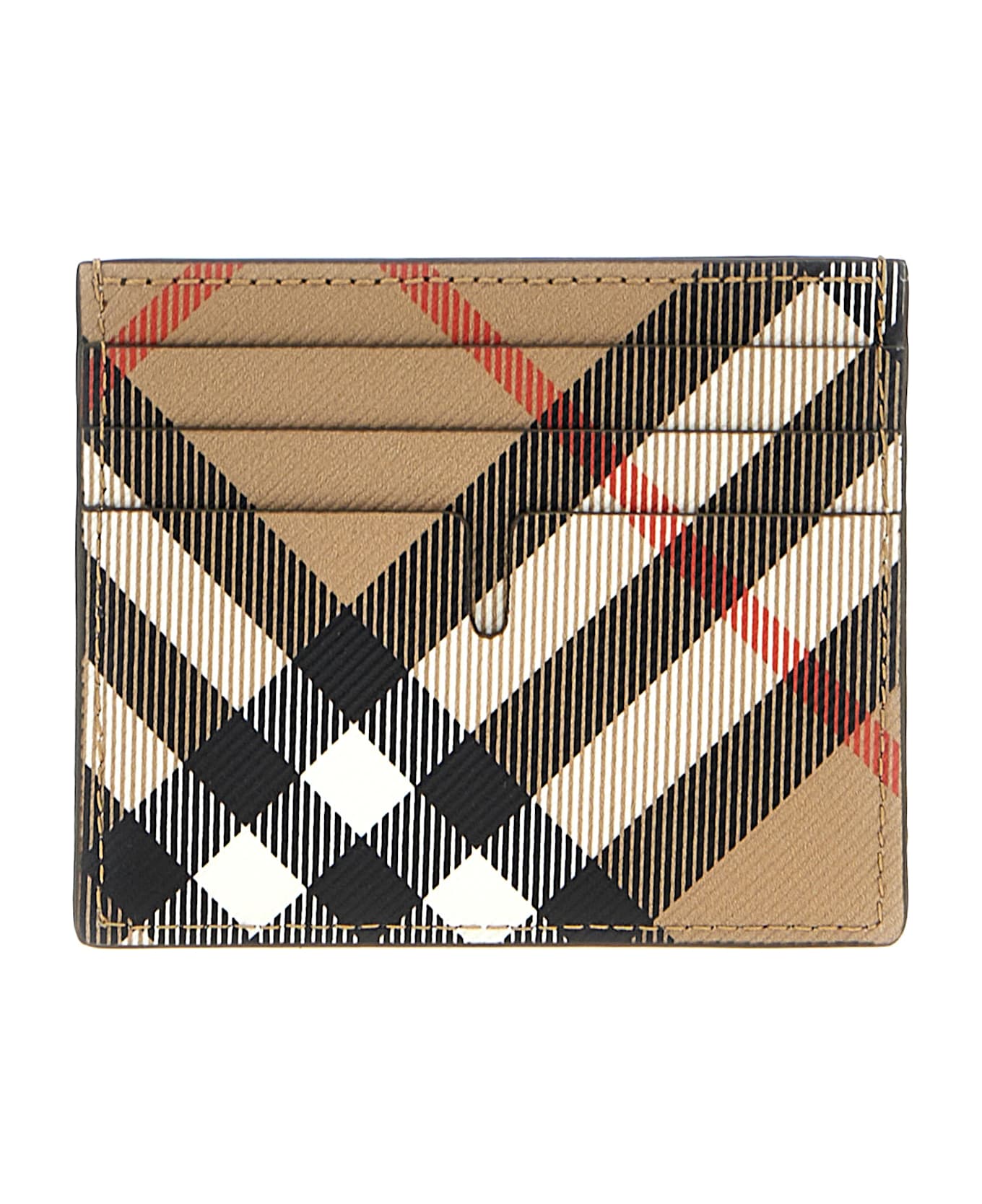 Burberry 'tall Check' Card Holder - Beige