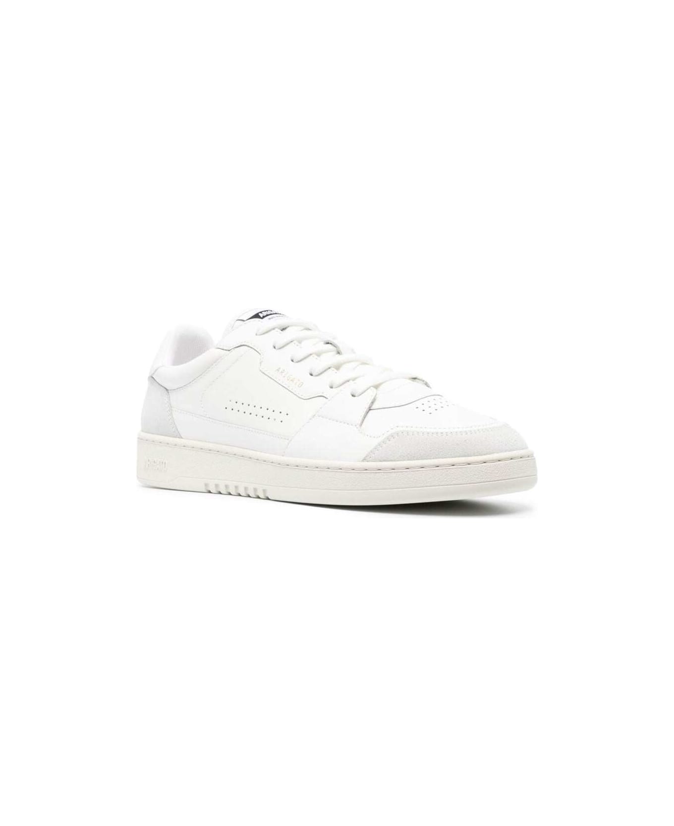 Axel Arigato 'dice Lo' White Low Top Sneakers With Suede Details And Logo In Leather Man - White スニーカー