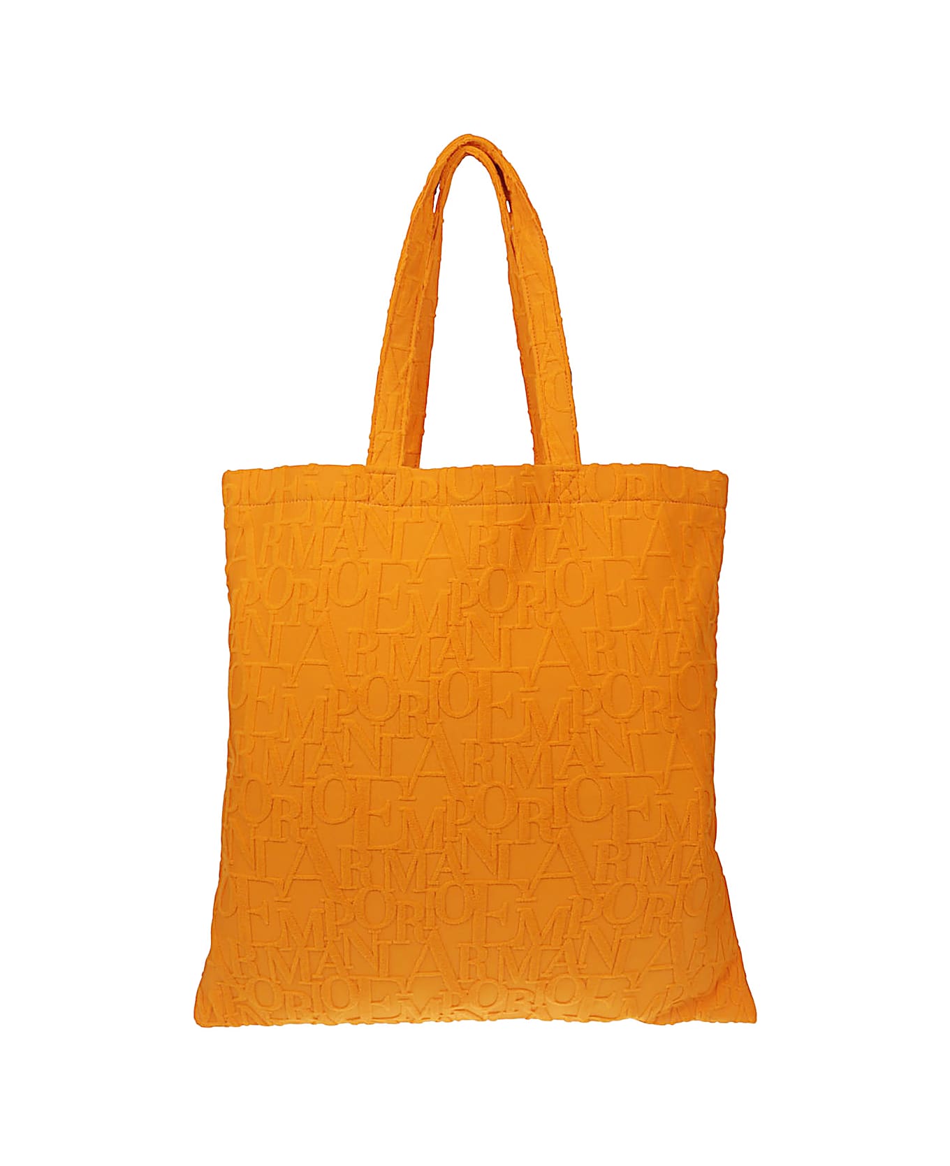 Emporio Armani Striped Beach Tote - Orange