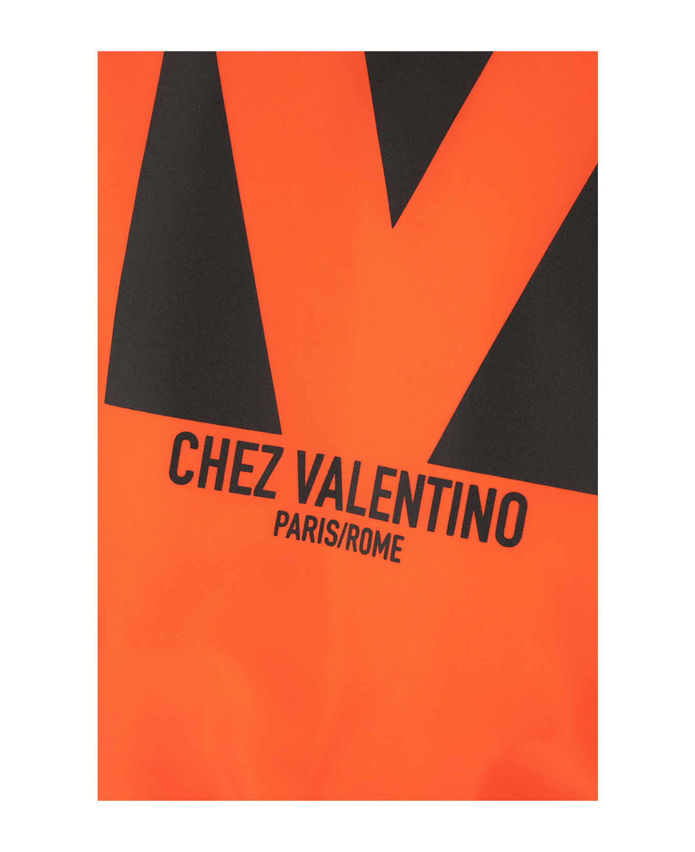 Valentino Garavani Fluo Orange Nylon Padded Bomber Jacket - ARANCIO NERO