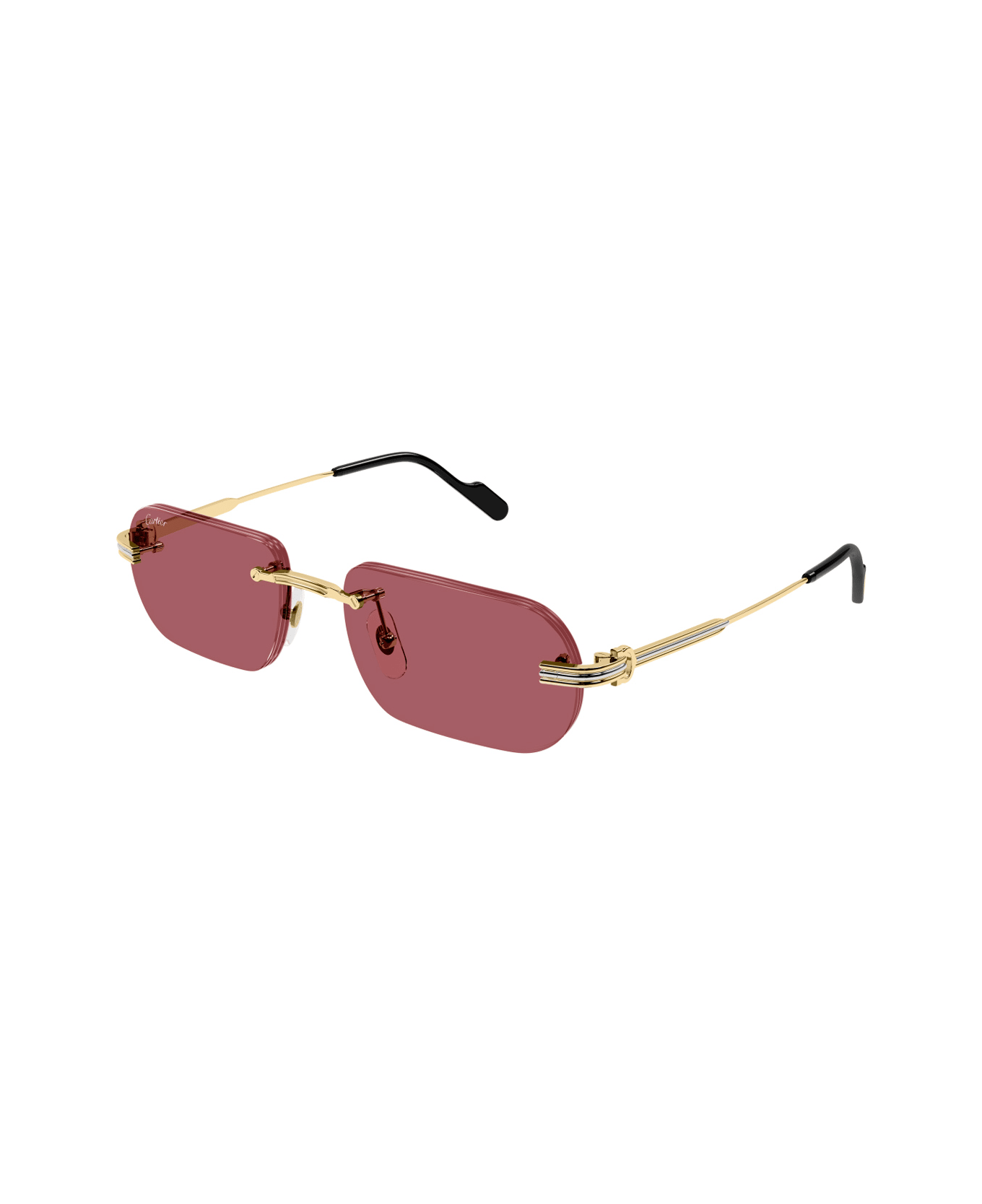 Cartier Eyewear Cartier Ct0577s Première De Cartier 004 Gold Red Sunglasses - Oro