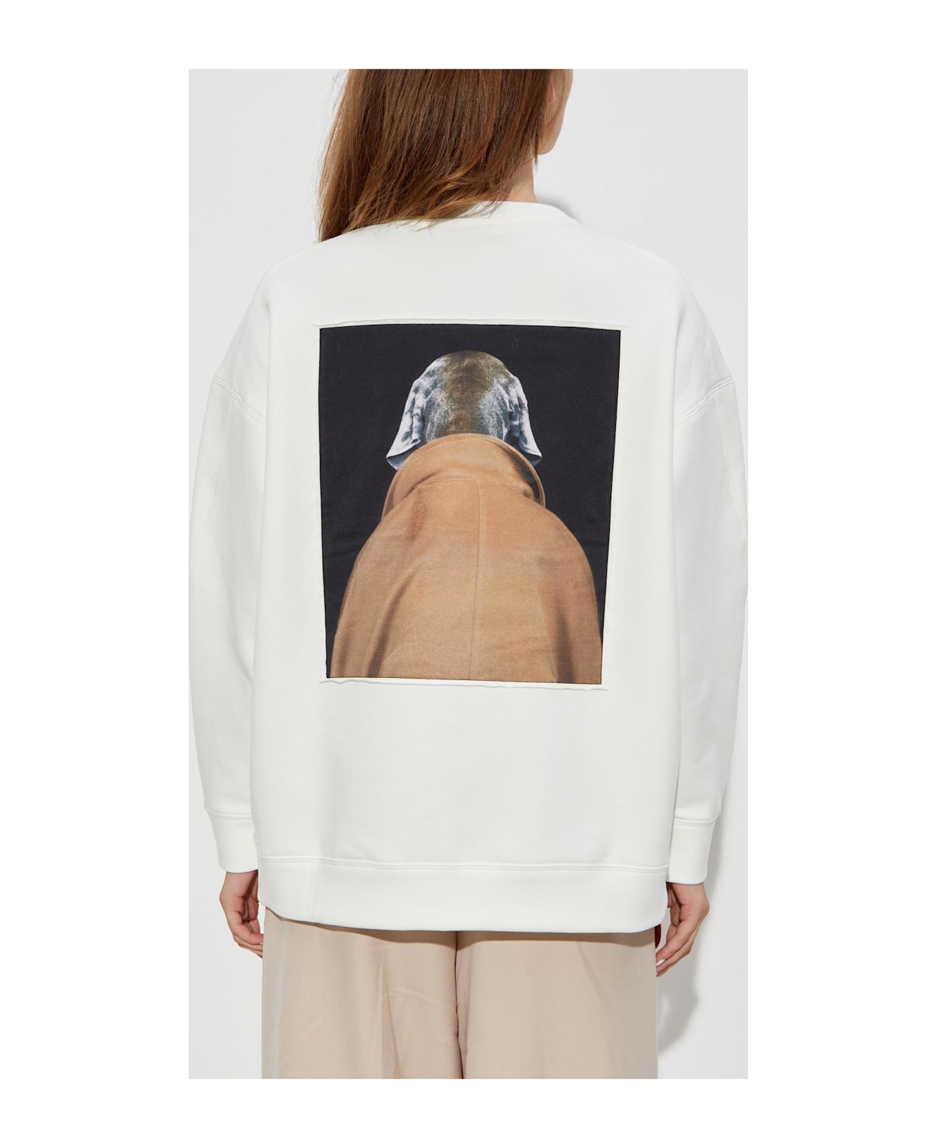 Max Mara Printed Sweatshirt - WHITE