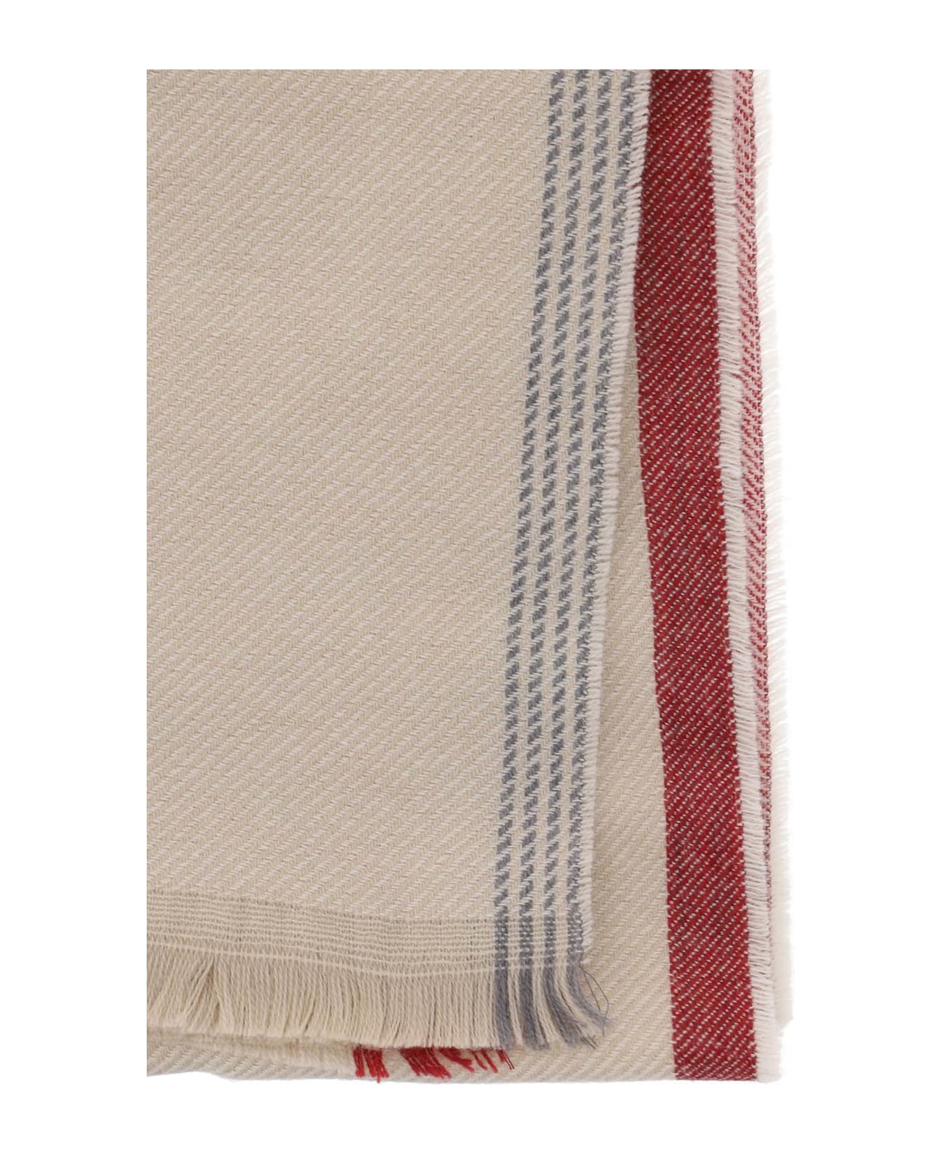 Brunello Cucinelli Wool 
Cashmere Scarf - Beige